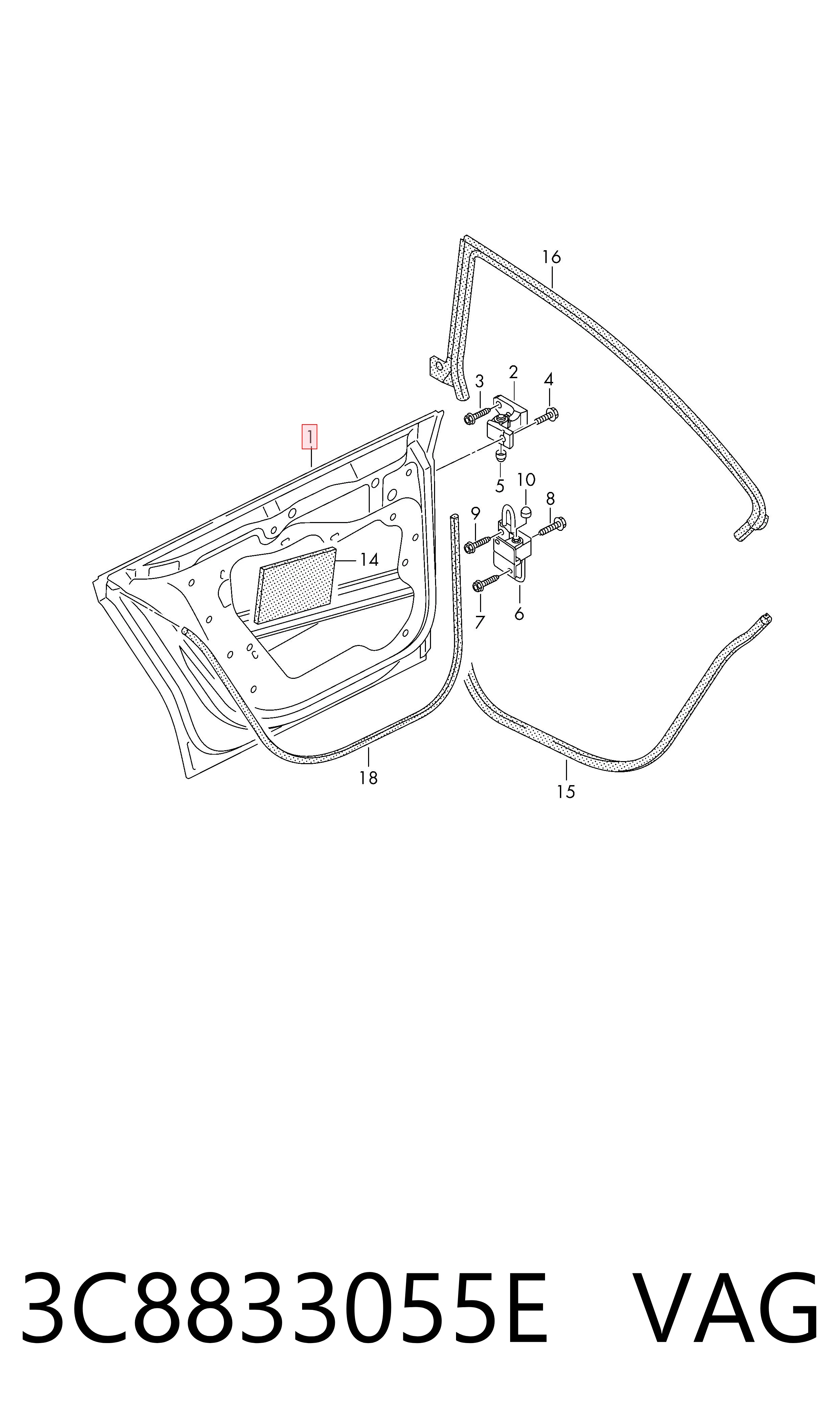 Дверь пассажирская задняя левая на Volkswagen Passat CC B6 357
