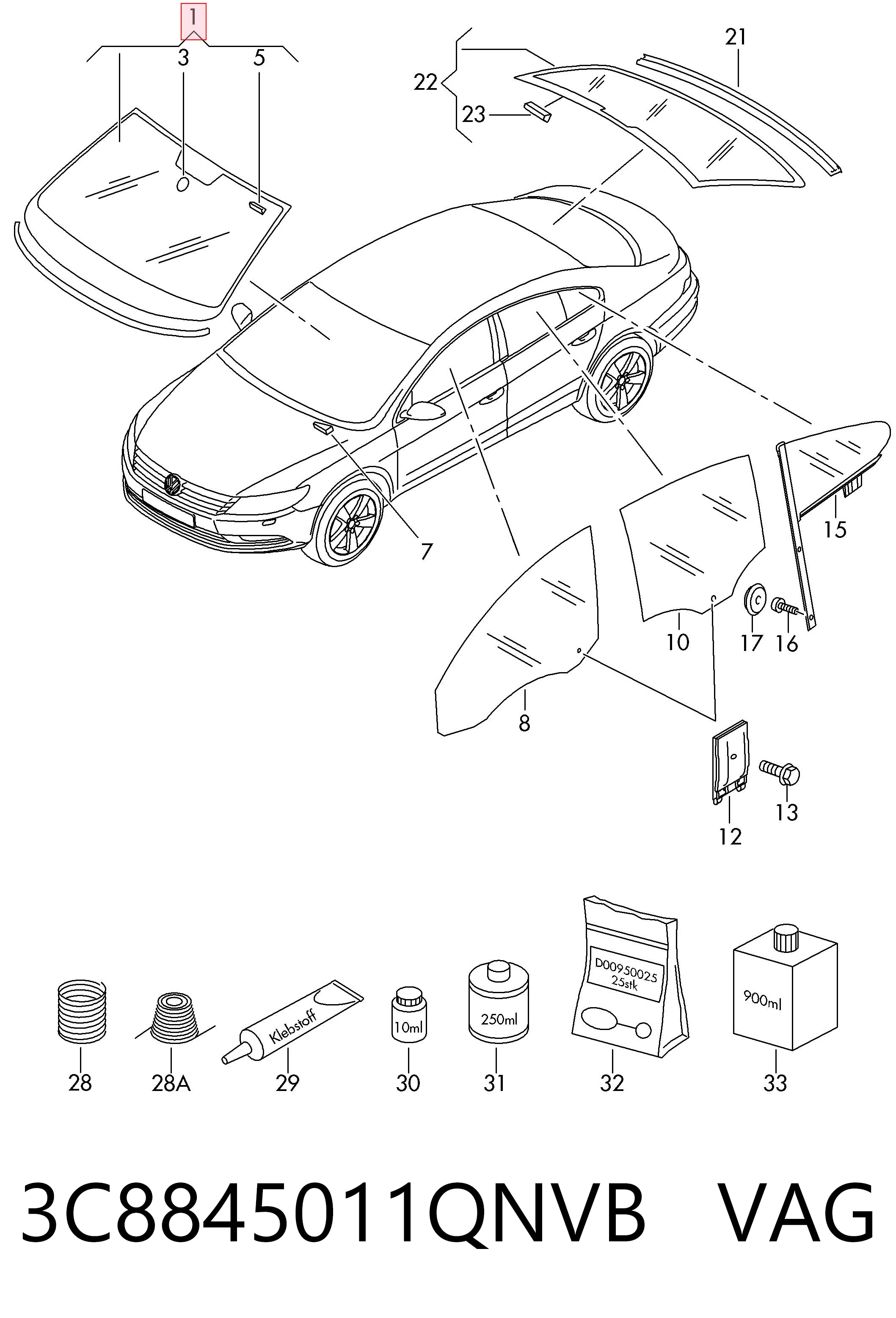 Купить AB64640A Pilkington Ветровое стекло