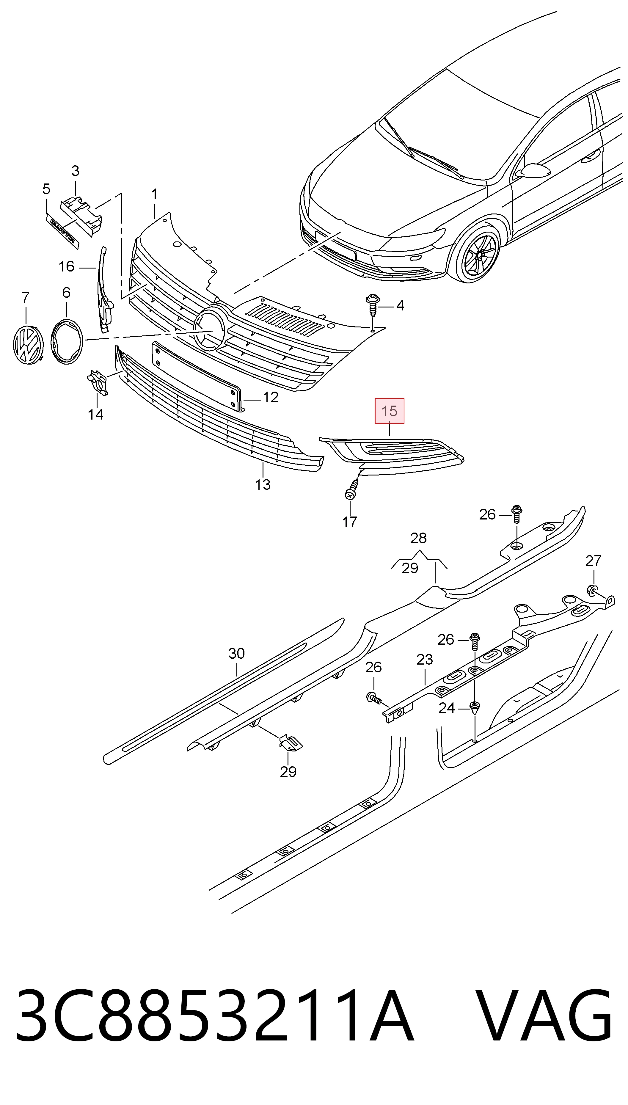 3C8853211A VAG 