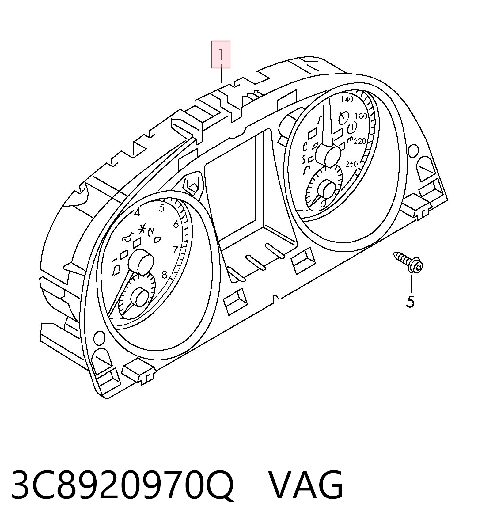 3C8920970Q VAG Щиток приборов