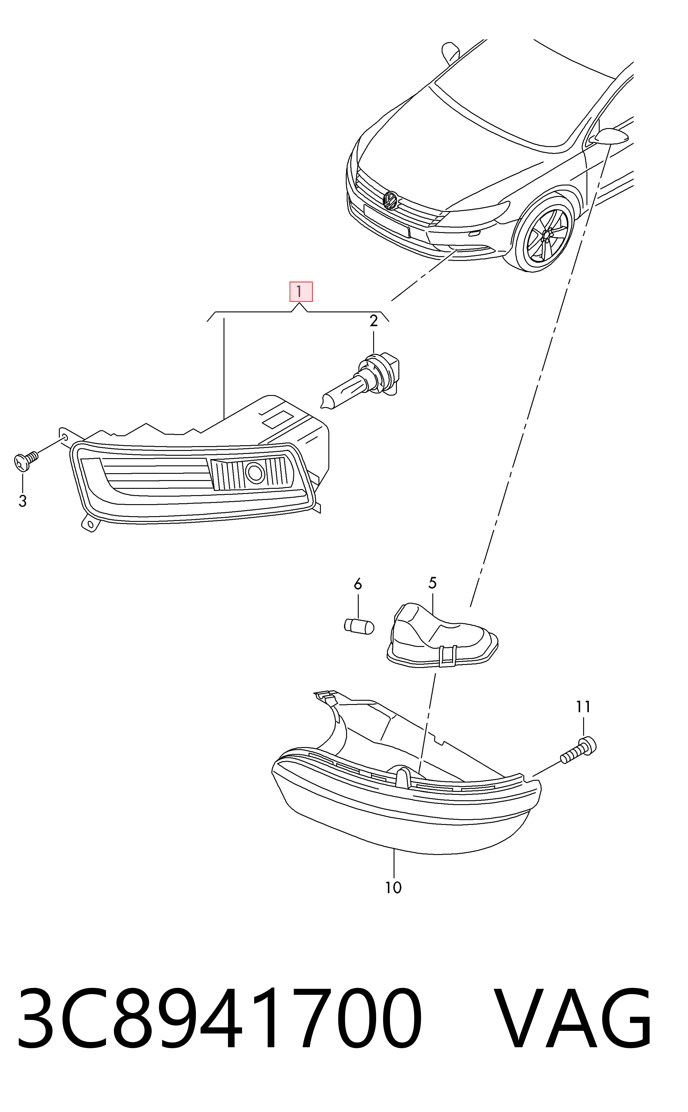 95G130E Polcar Противотуманка правая