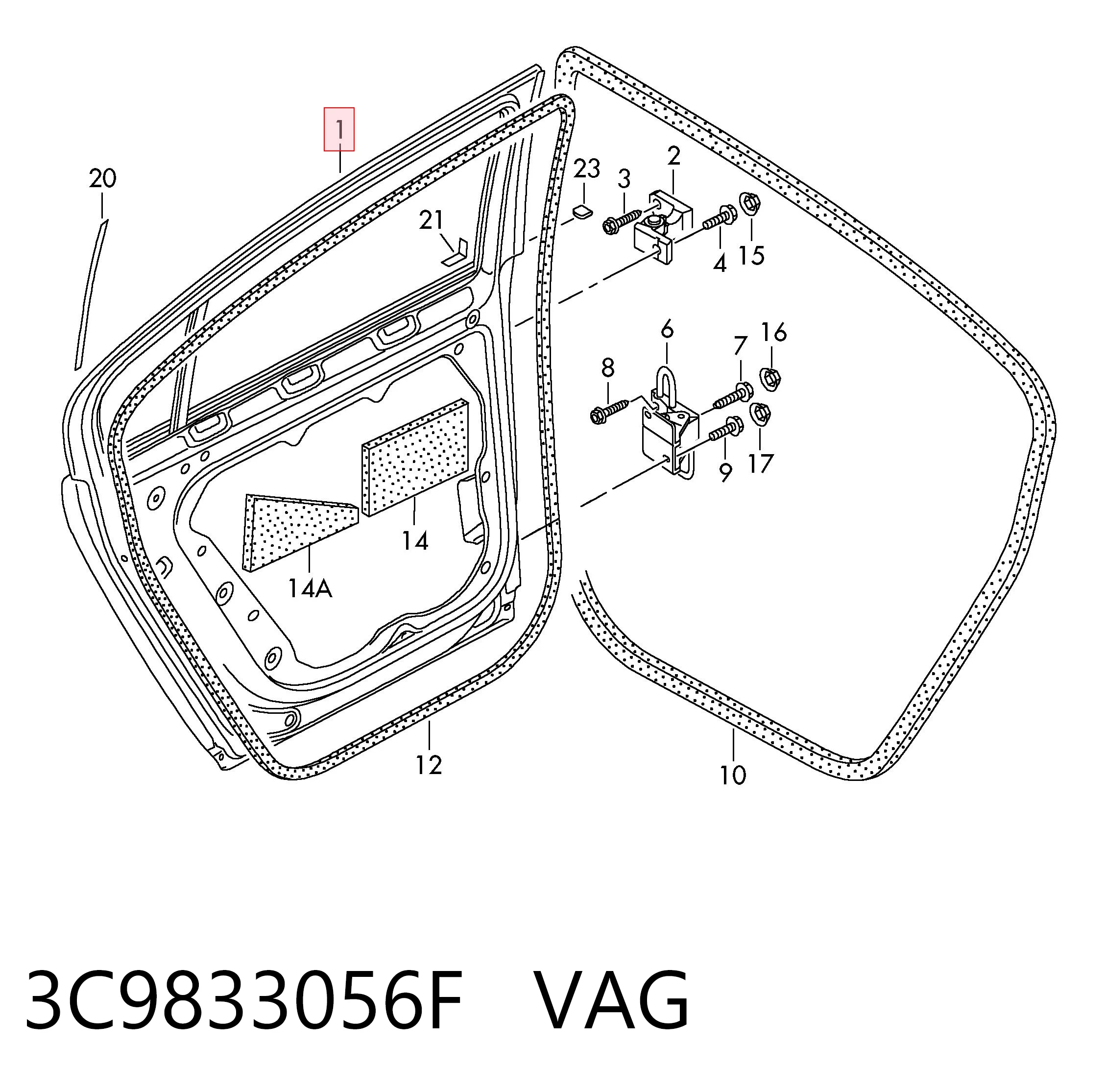 Дверь задняя, правая на Volkswagen Passat B6 3C5