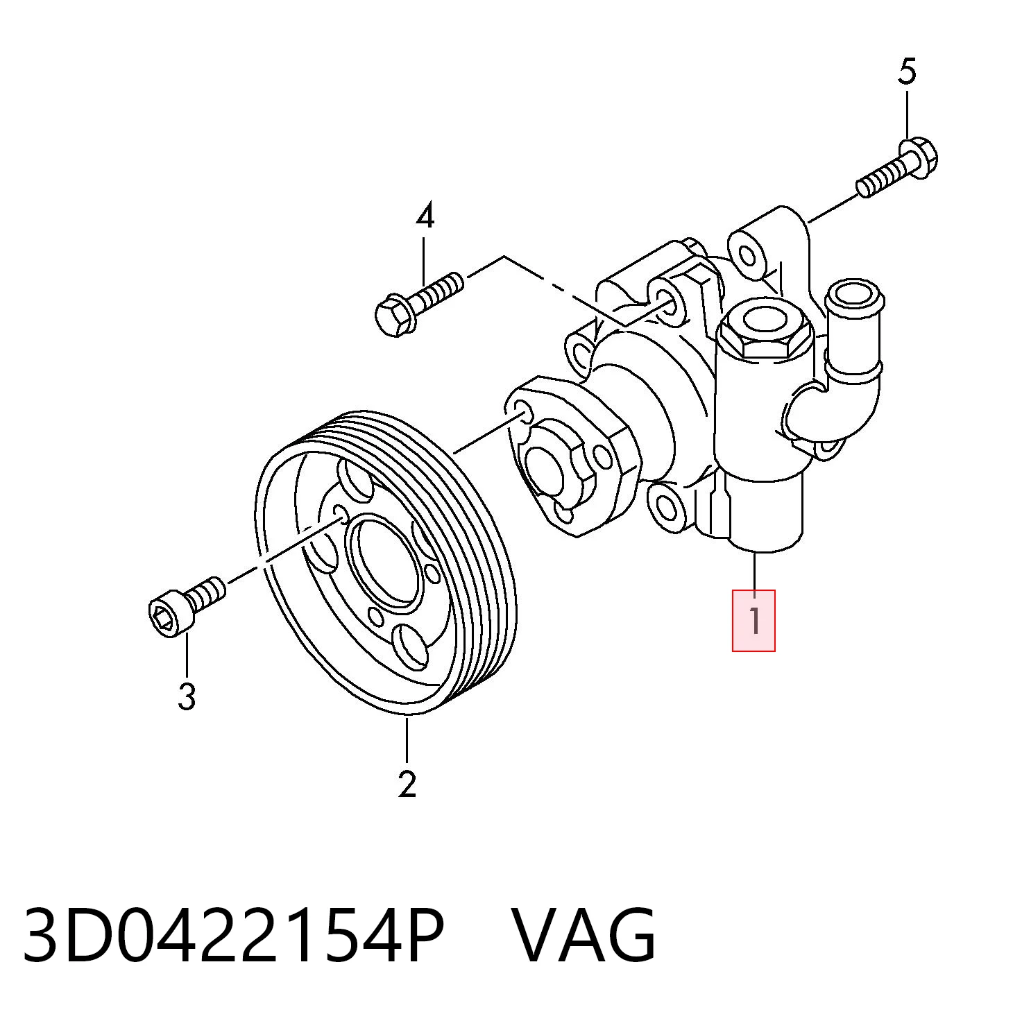 Насос гидравлики VAG 3D0422154P цена, от 183.10 USD