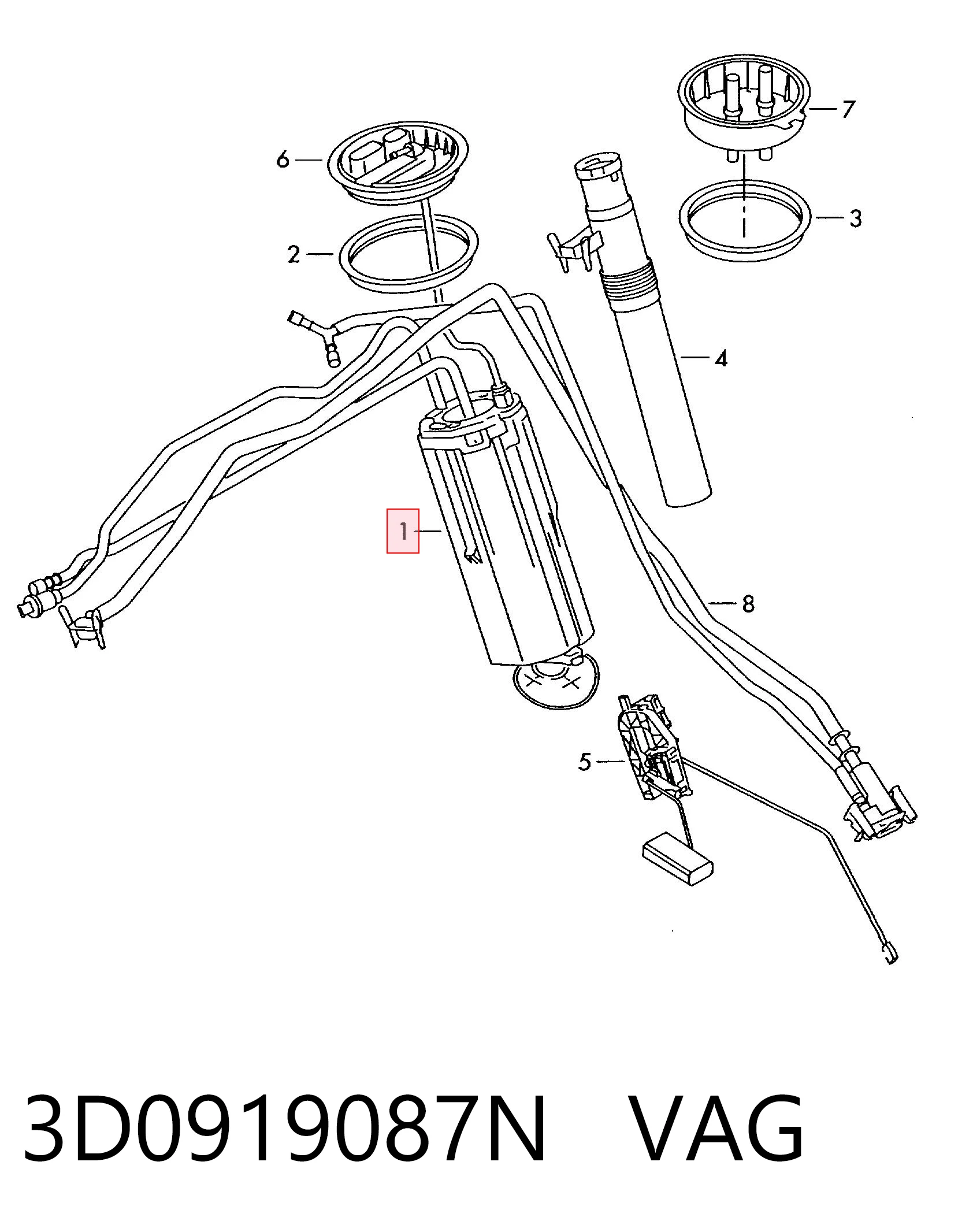 Модуль бензонасоса VAG 3D0919087N цена, от 114.83 USD