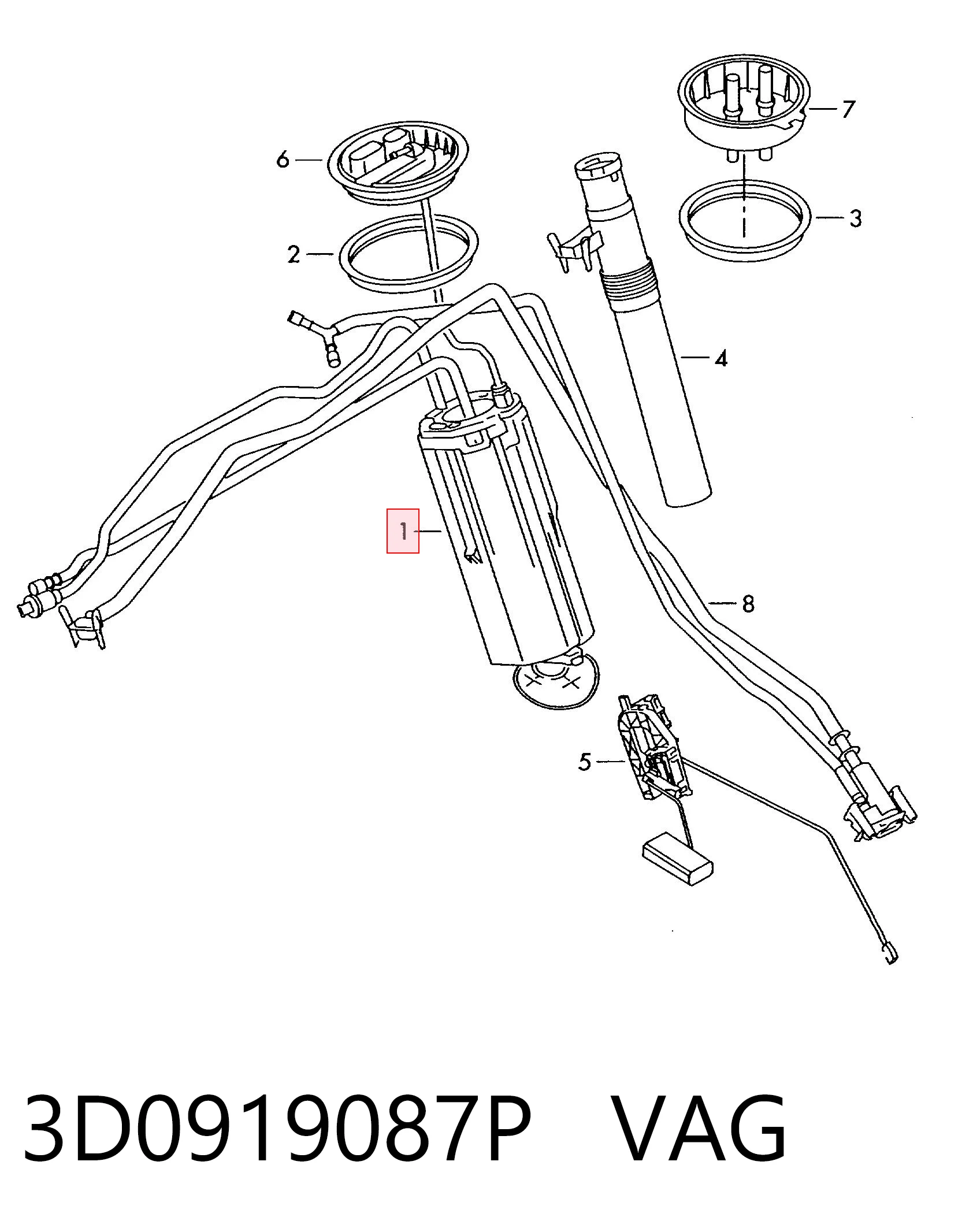3D0919087P VAG Электробензонасос