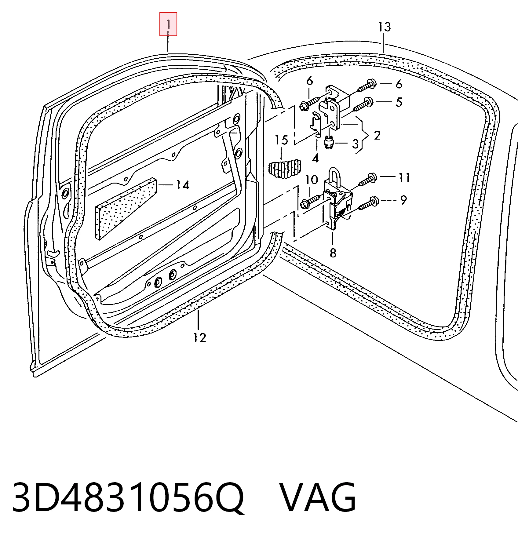 Дверь передняя правая Volkswagen Phaeton I седан (3D1, 3D2, 3D3, 3D4, 3D6, 3D7, 3D8, 3D9) (2002 - 2016) цена, от 98.23 USD