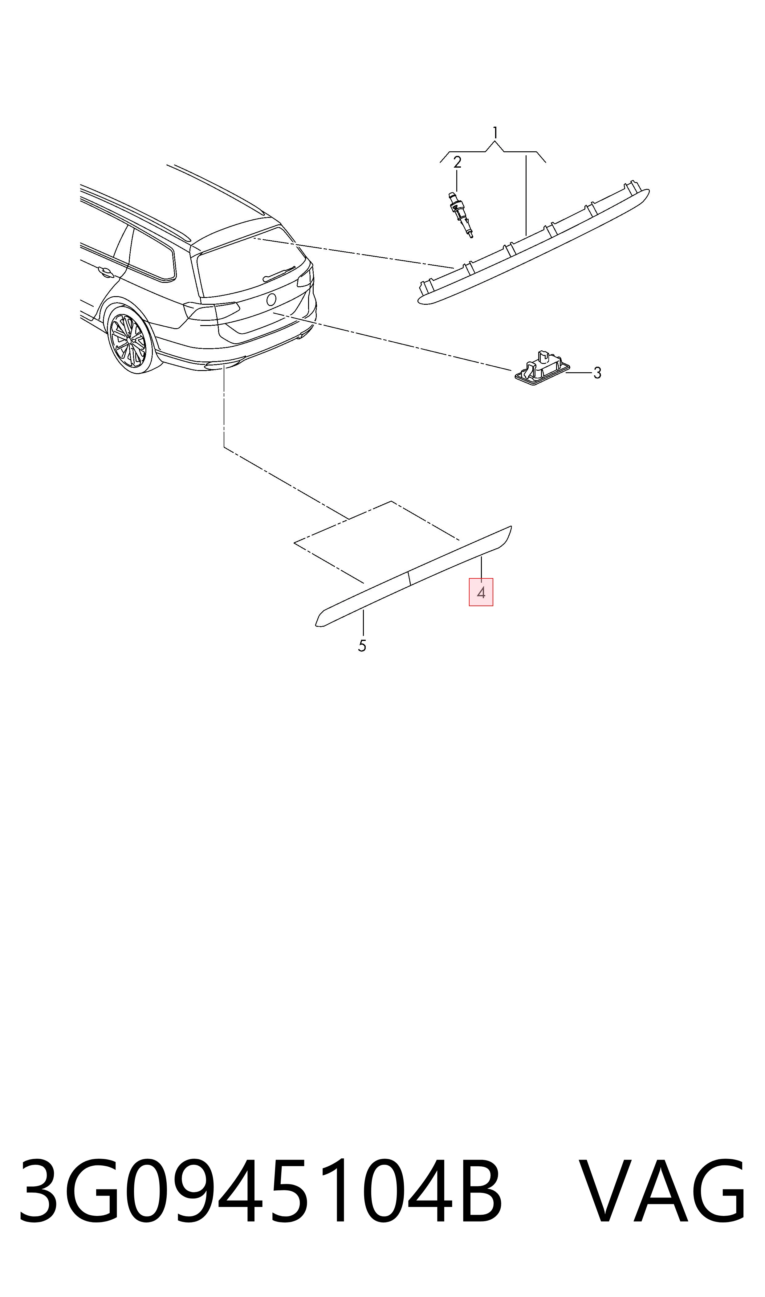 3G0945104B Diamond/DPA Правый катафот бампера