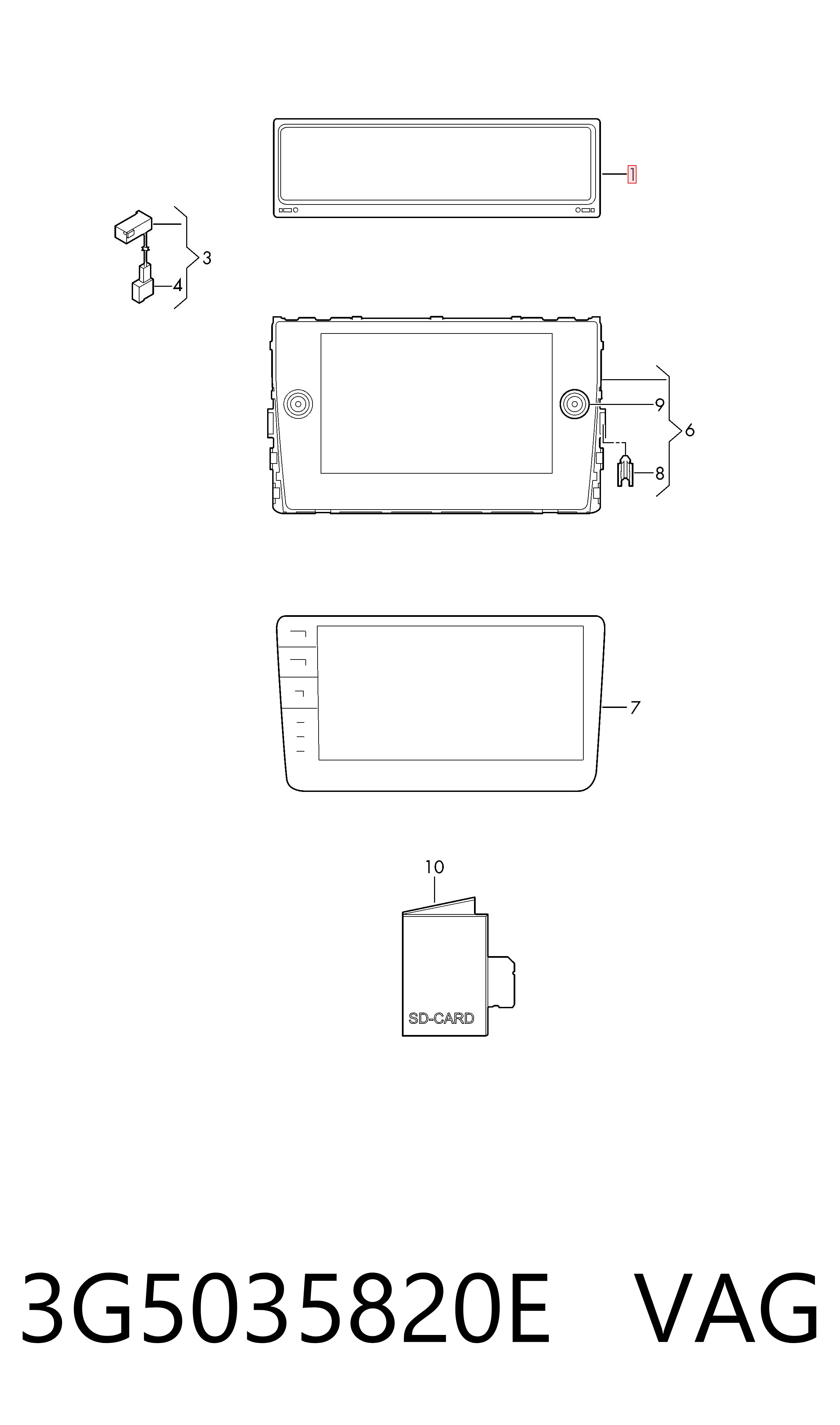  VAG 3G5035820E цена, от 233.25 USD