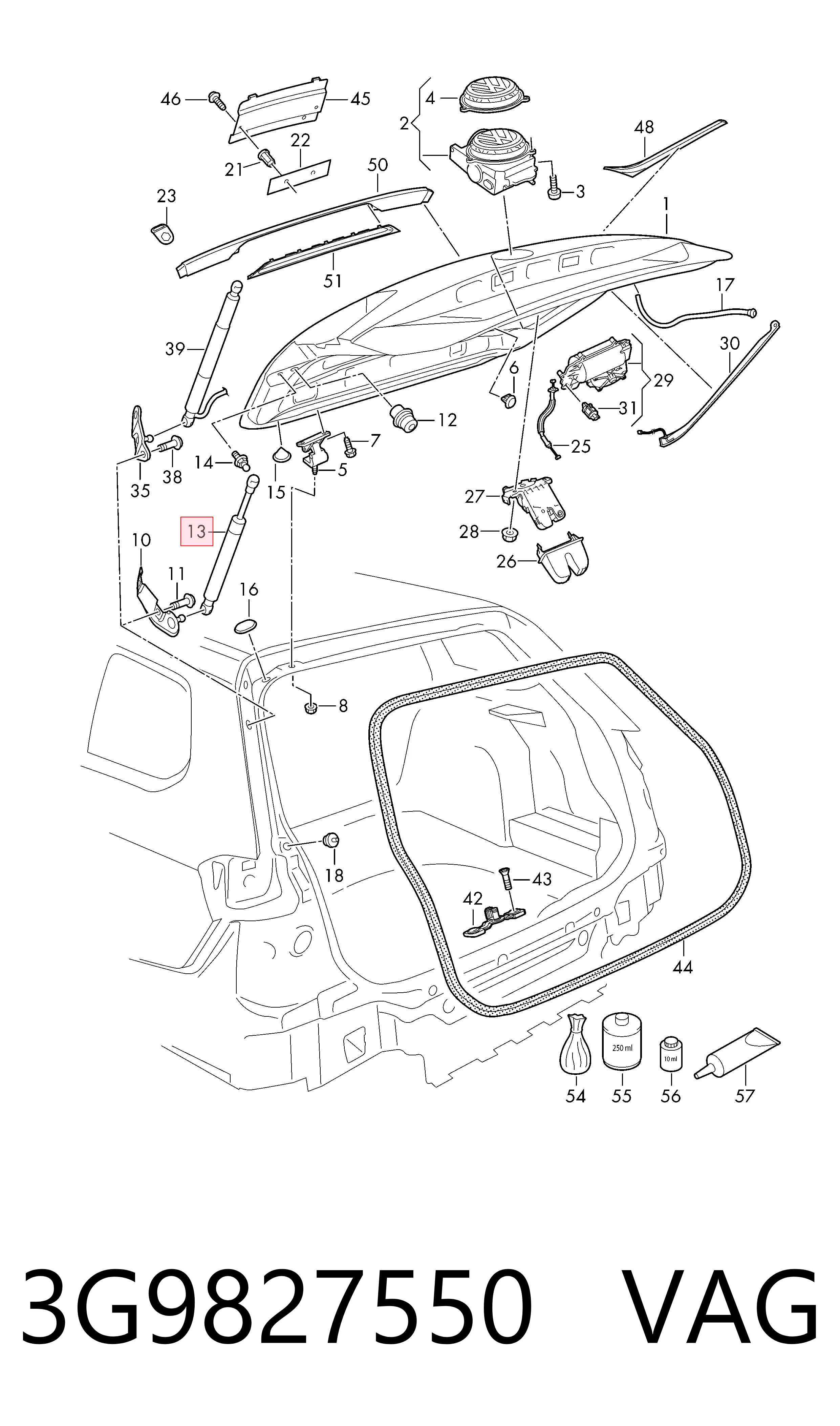 Амортизатор багажника GS1609 Magneti Marelli
