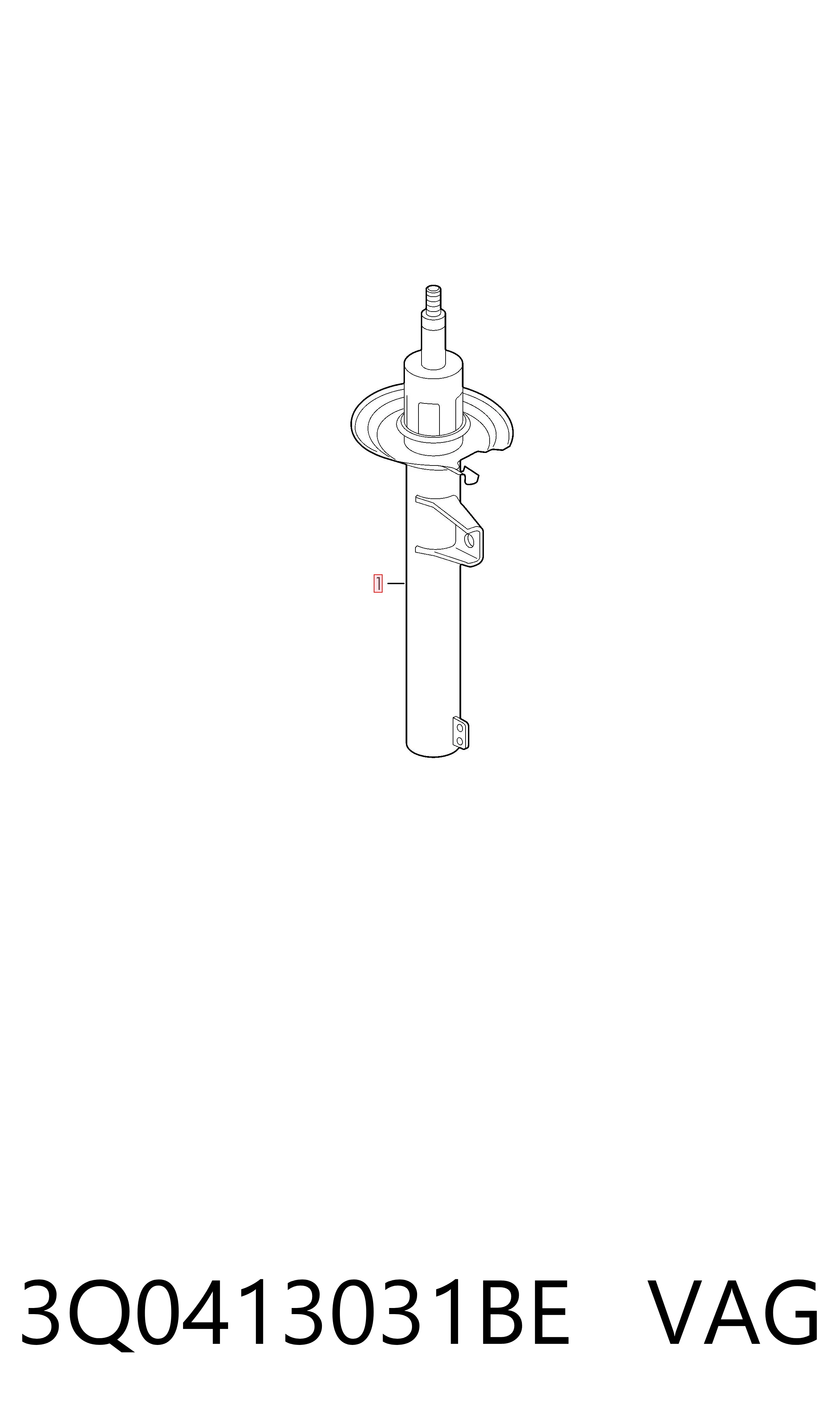 Стойка амортизатора передняя AND 30413049 цена, от 141.79 USD