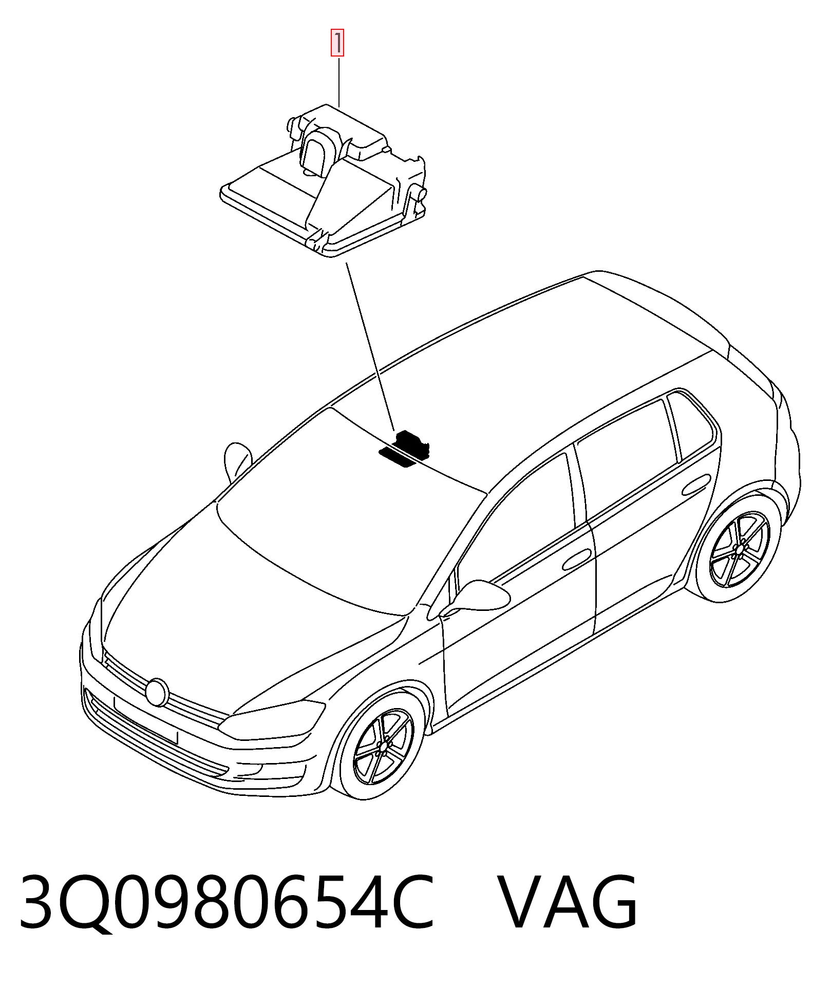 3Q0980654C VAG Камера системы обеспечения видимости