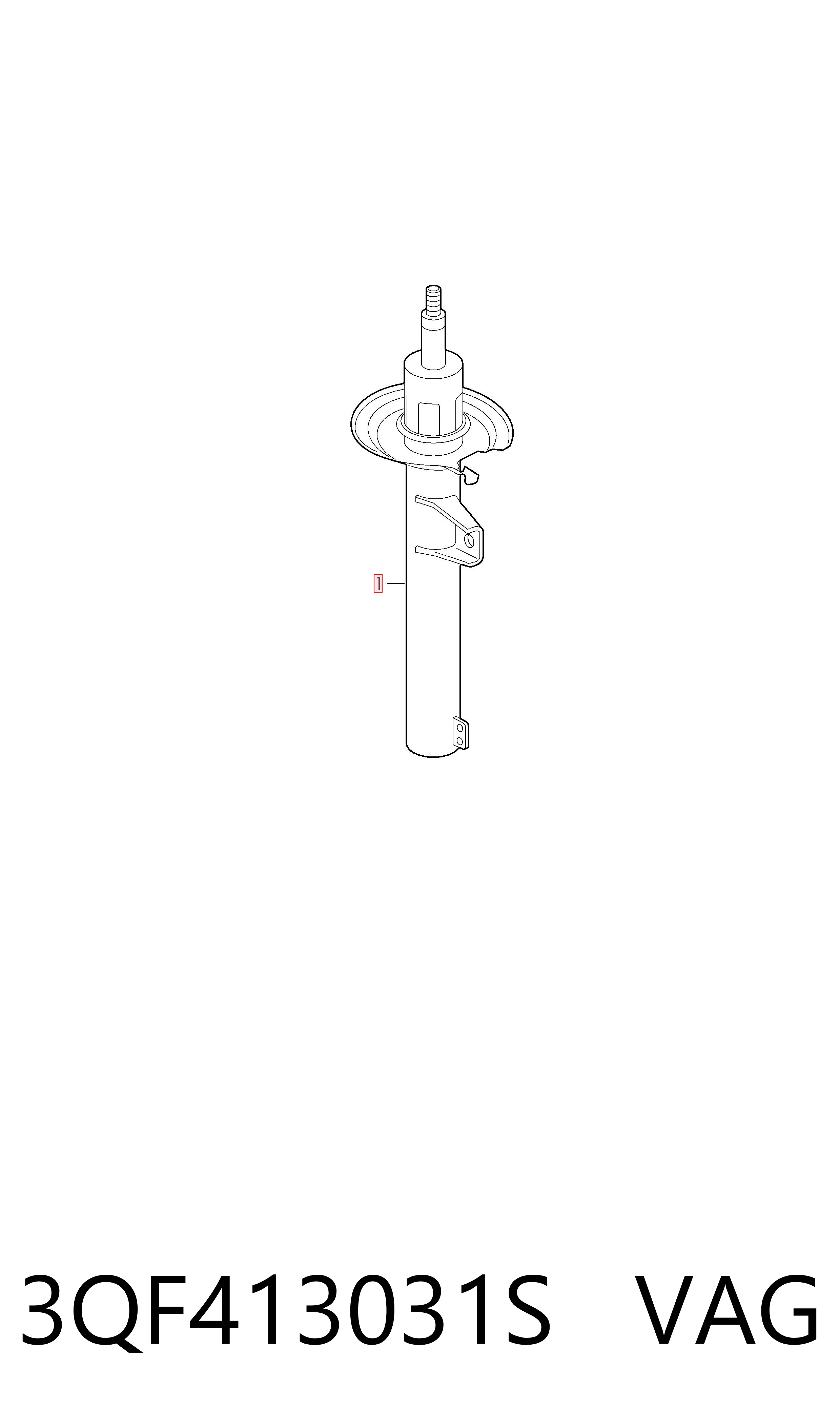 Стойка амортизатора передняя AND 30413053 цена, от 108.46 USD
