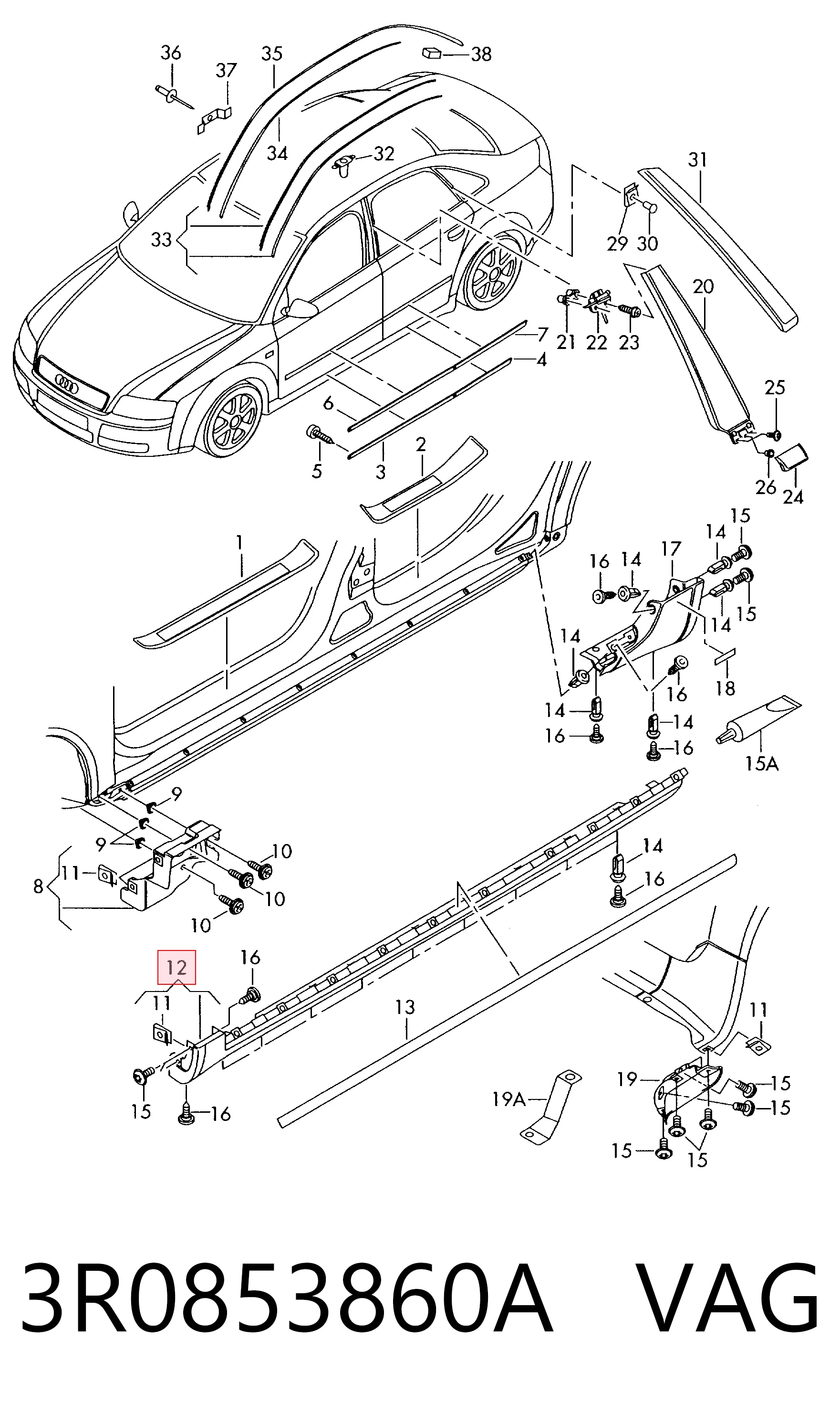 3R0853860A VAG 