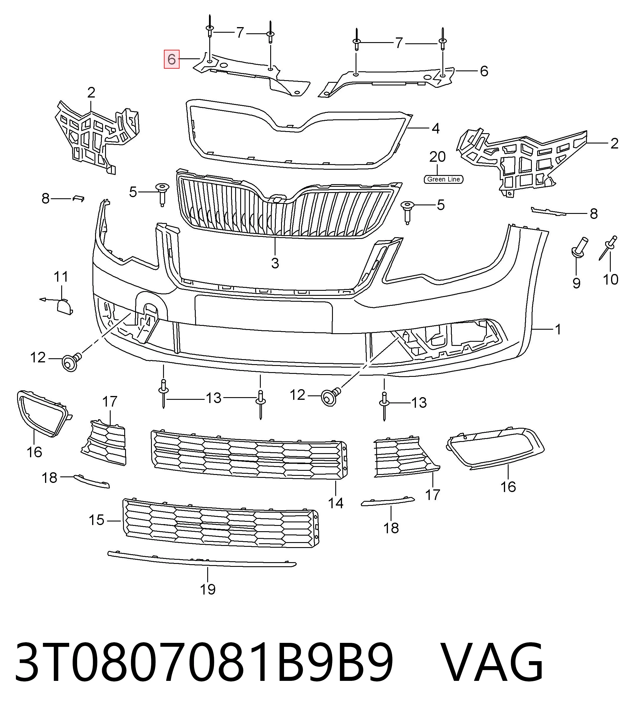 3T0807081B9B9 VAG 