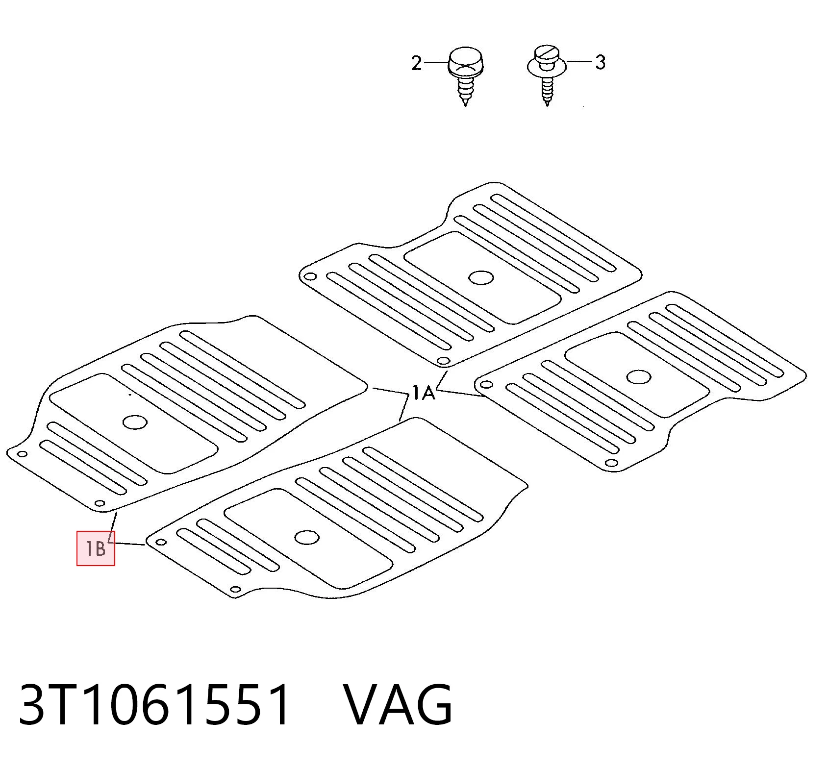3T1061551 VAG Автоковрики