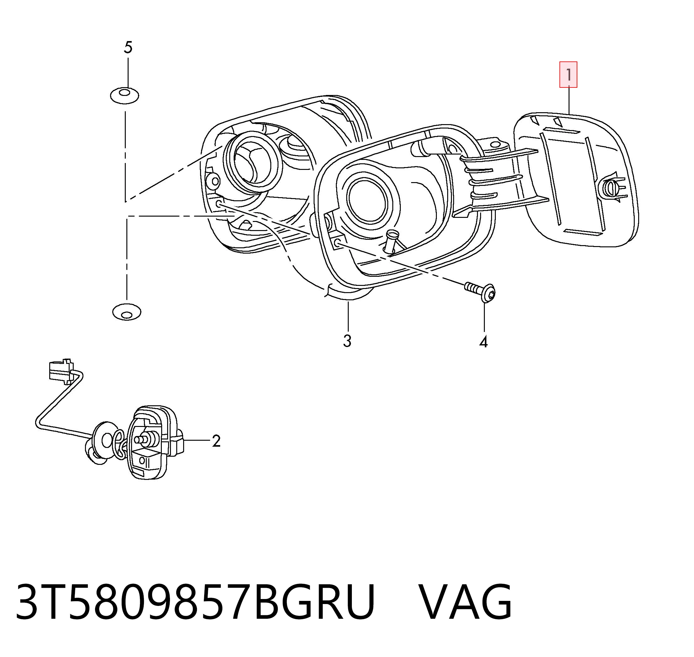 3T5809857BGRU VAG Дверка бензобака