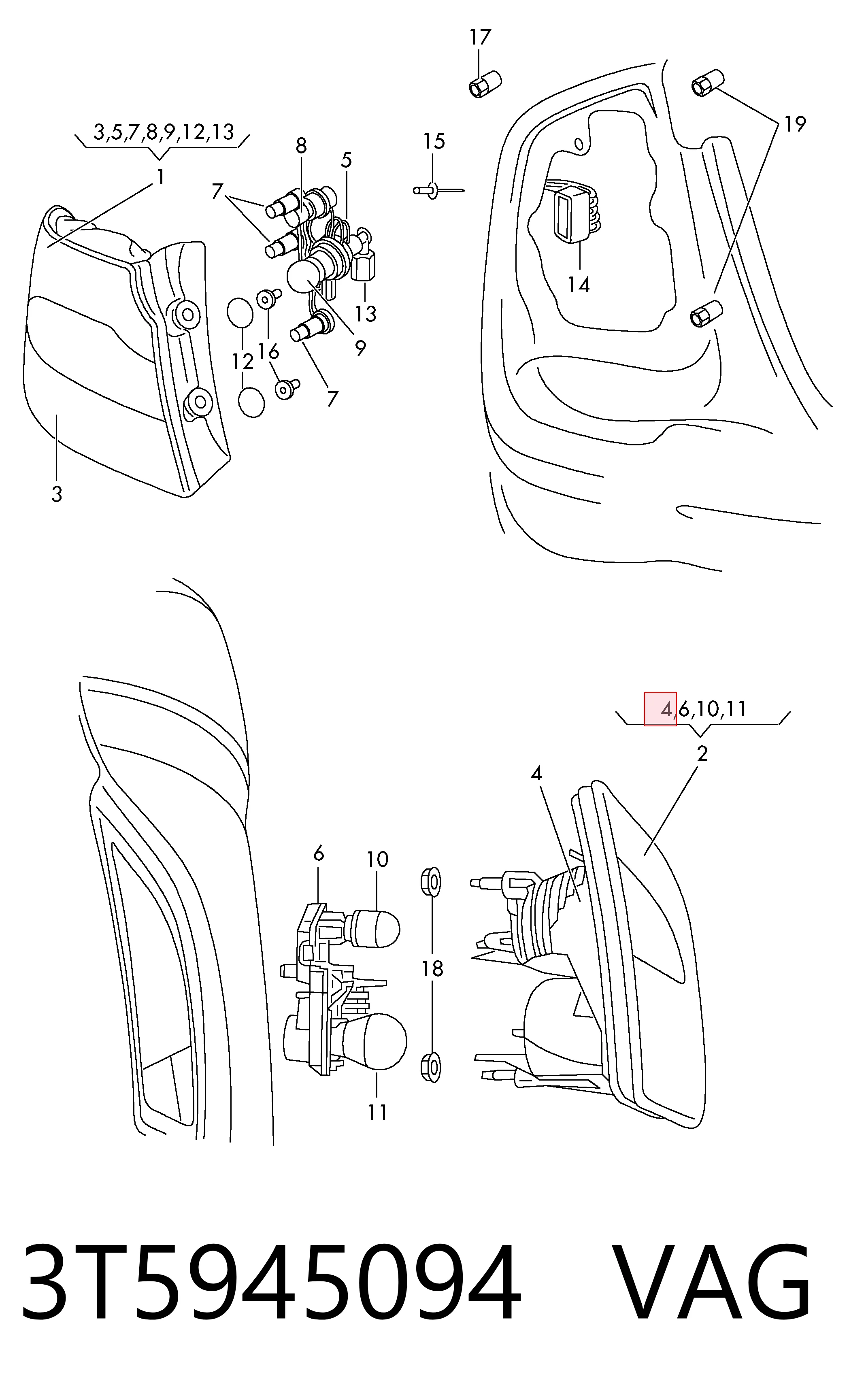 Фонарь задний правый AND 30945176 цена, от 17.76 USD