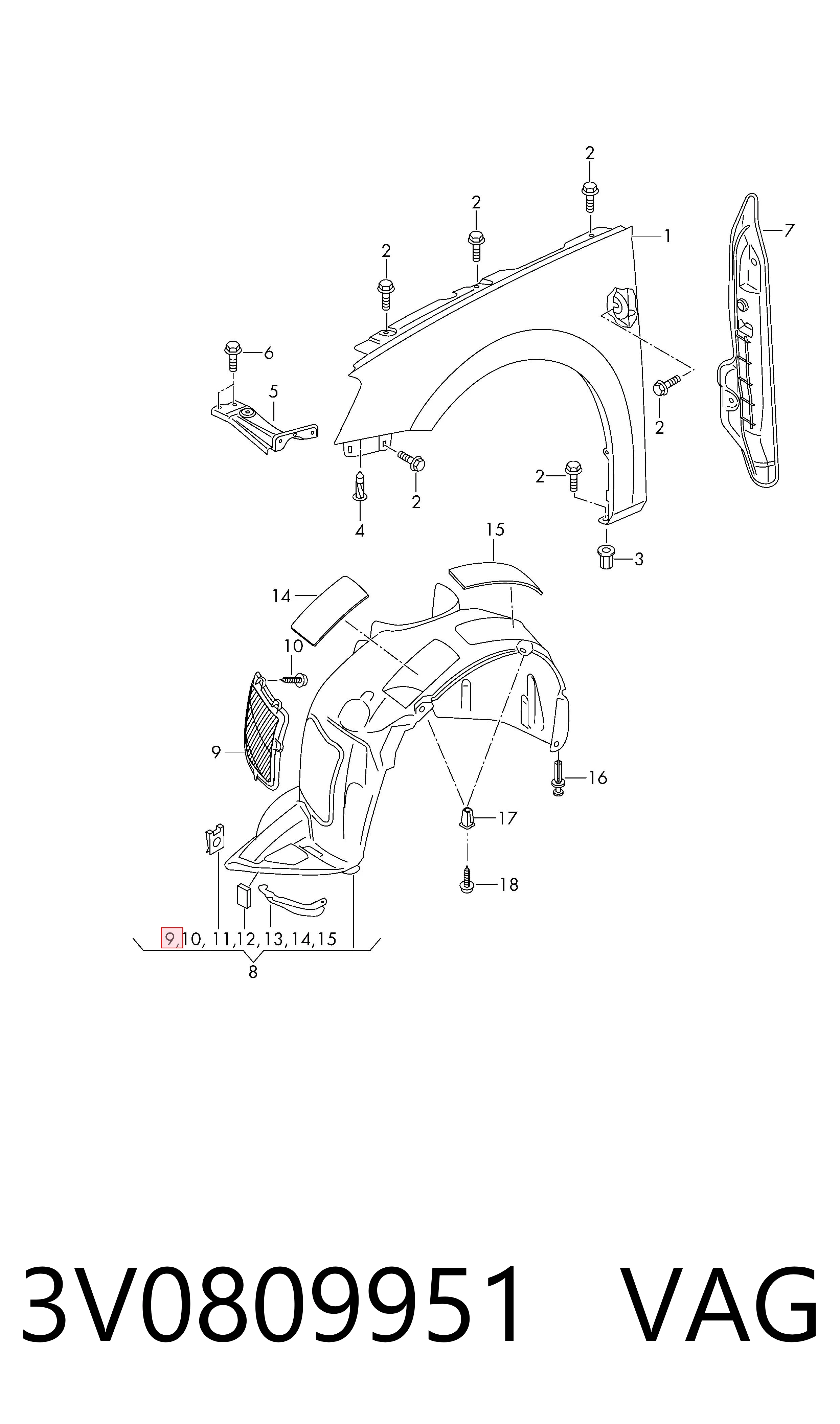3V0809951 VAG 