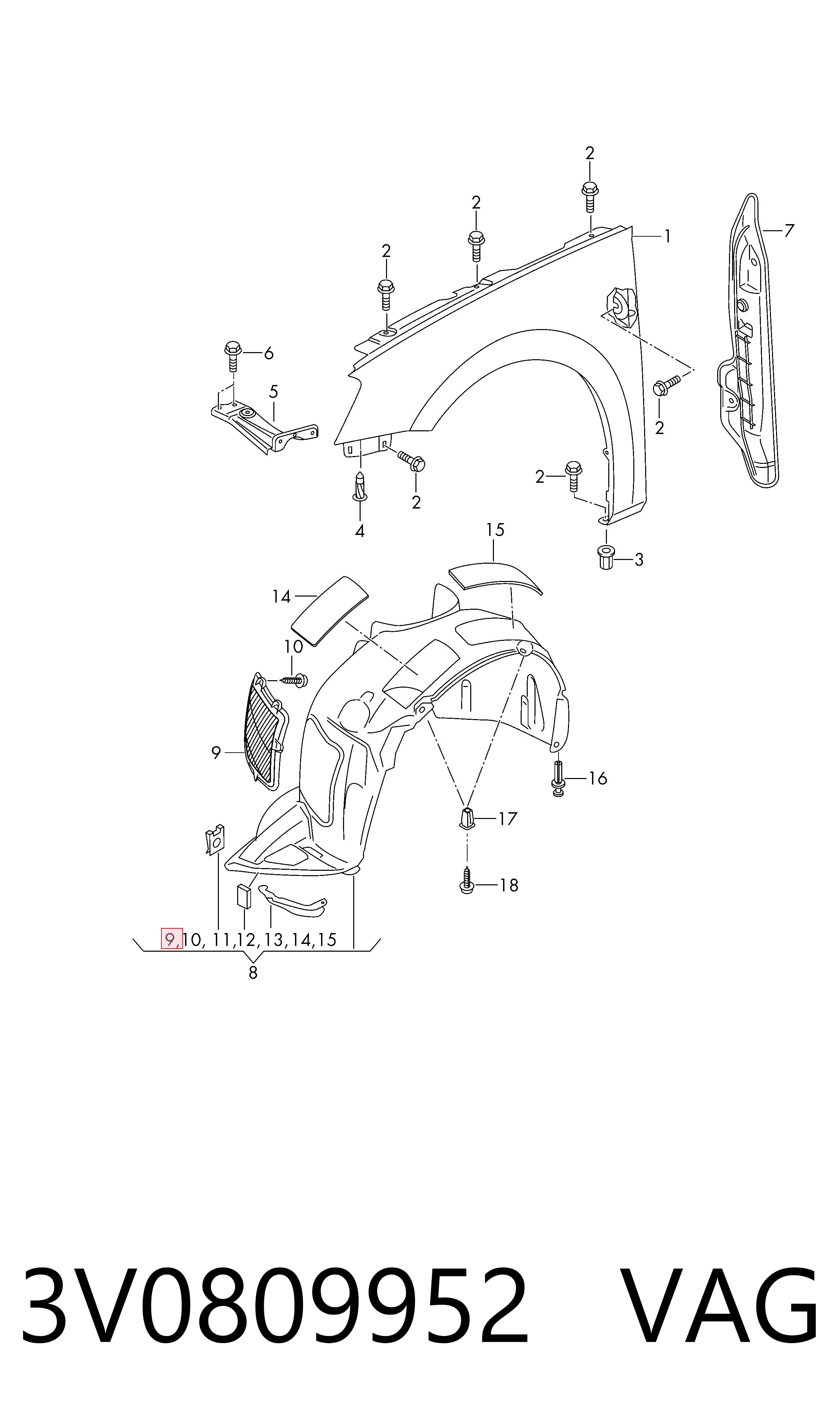 3V0809952 VAG 