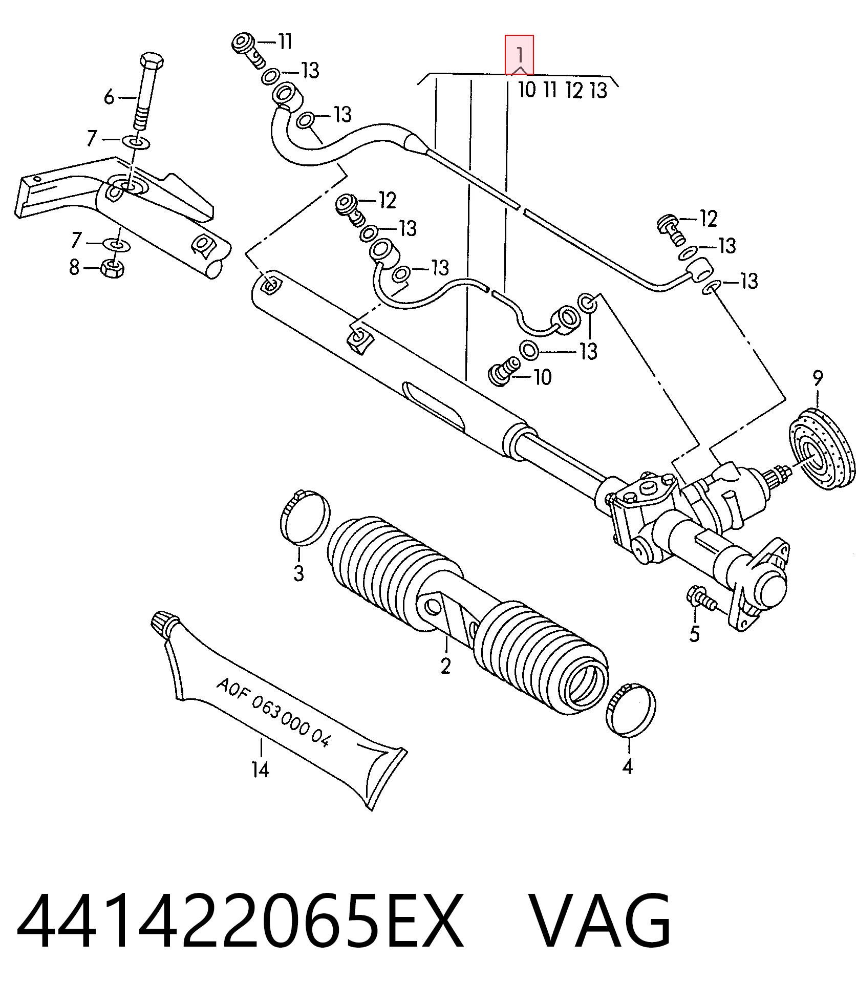 Реечный рулевой механизм Audi 100 C4 седан (4A2) (1990 - 1994) цена, от 216.65 USD
