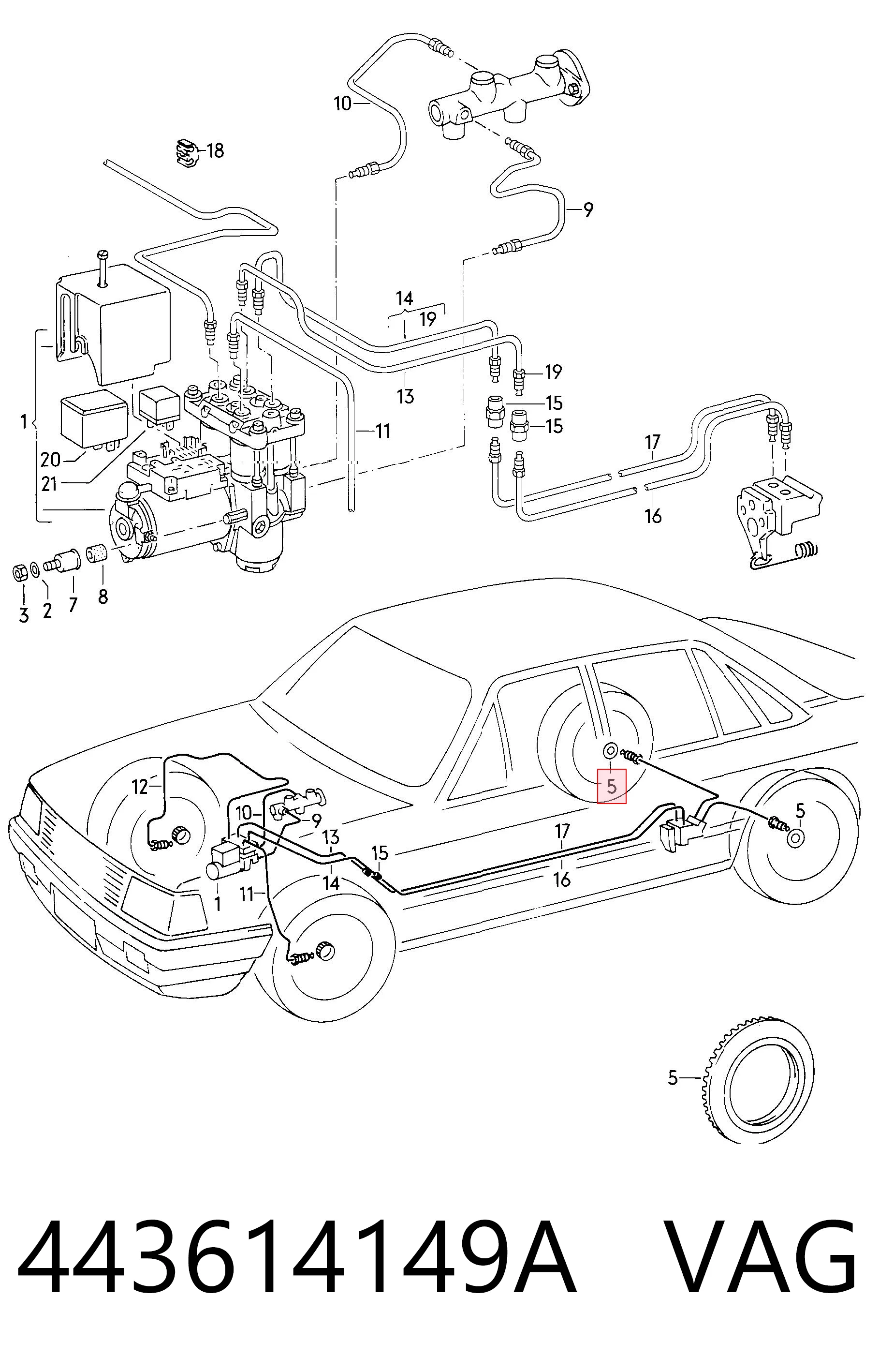 443614149A VAG Кольцо ABS