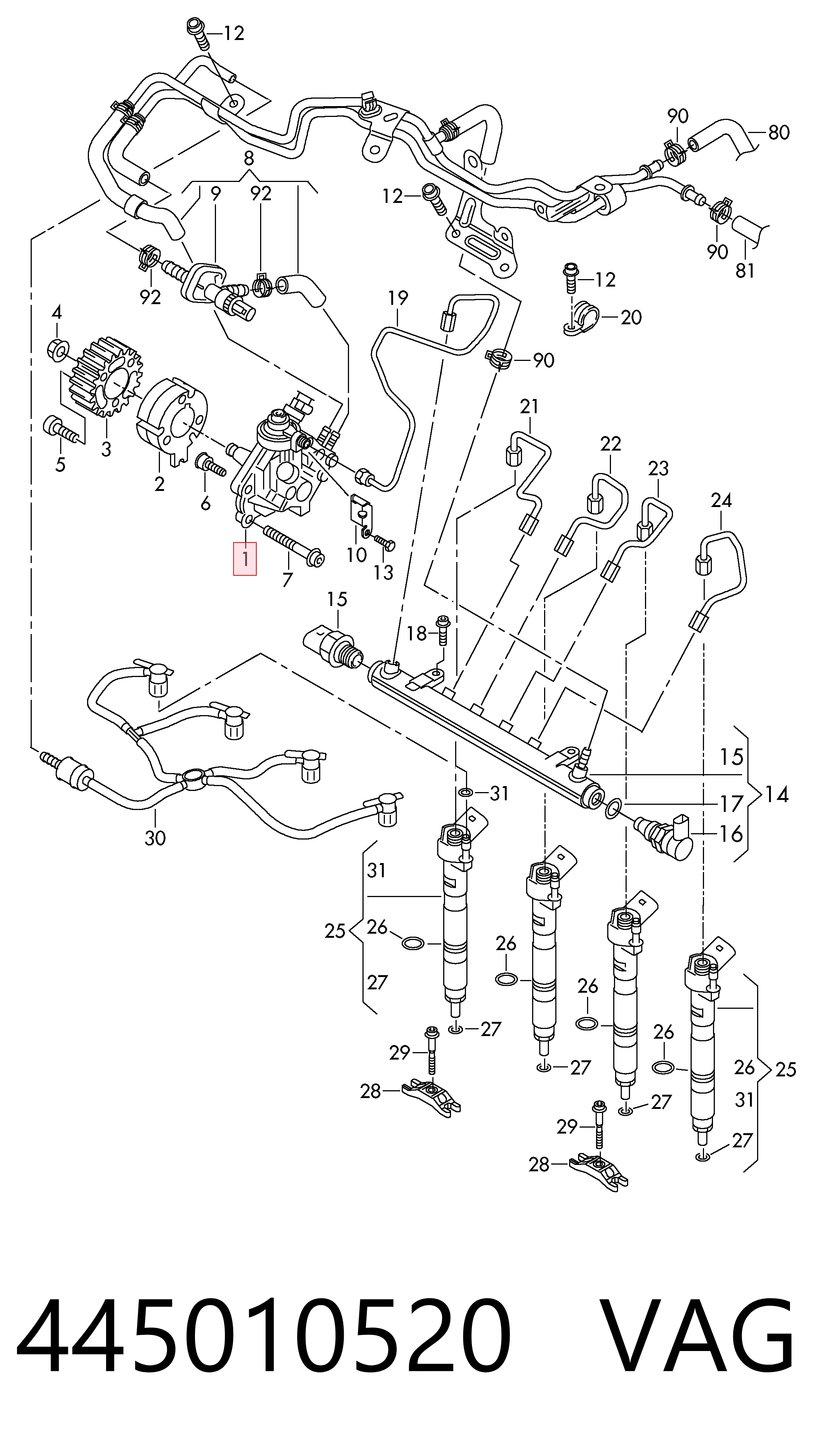 Насос топливный высокого давления Bosch 445010541