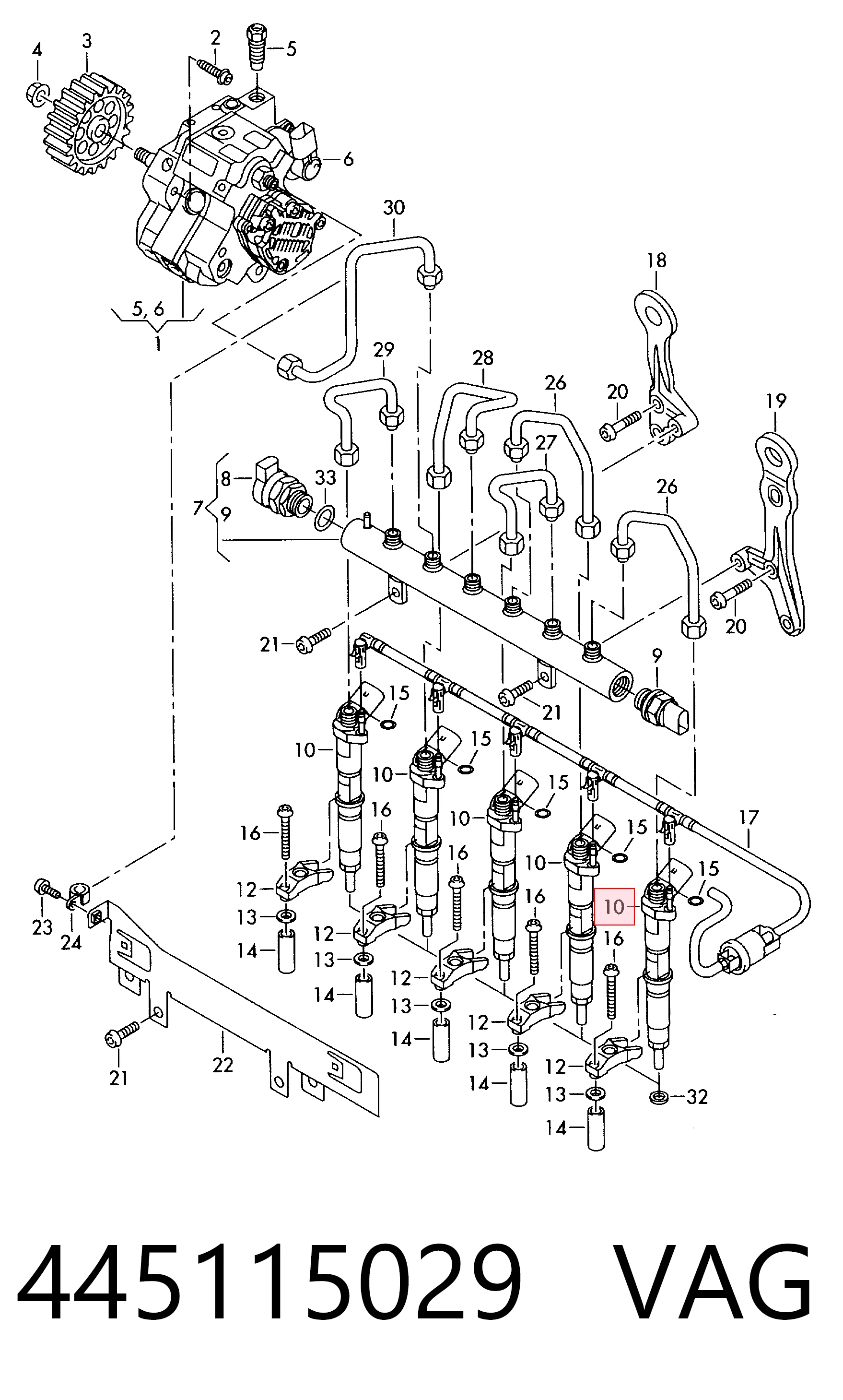 Купить 986435352 Bosch Клапанная форсунка