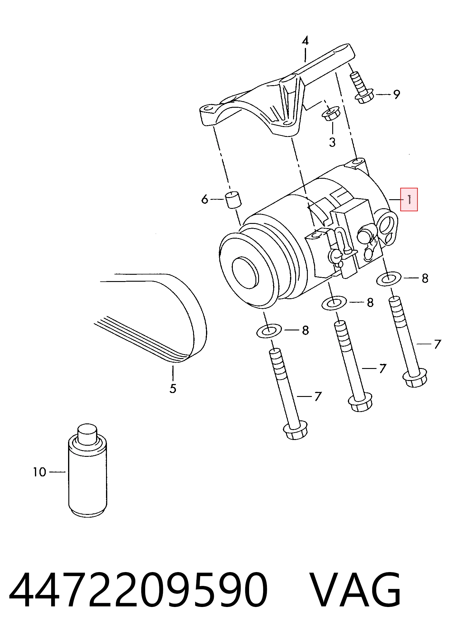 Купить 4471805533 Denso Компрессор климатической установки