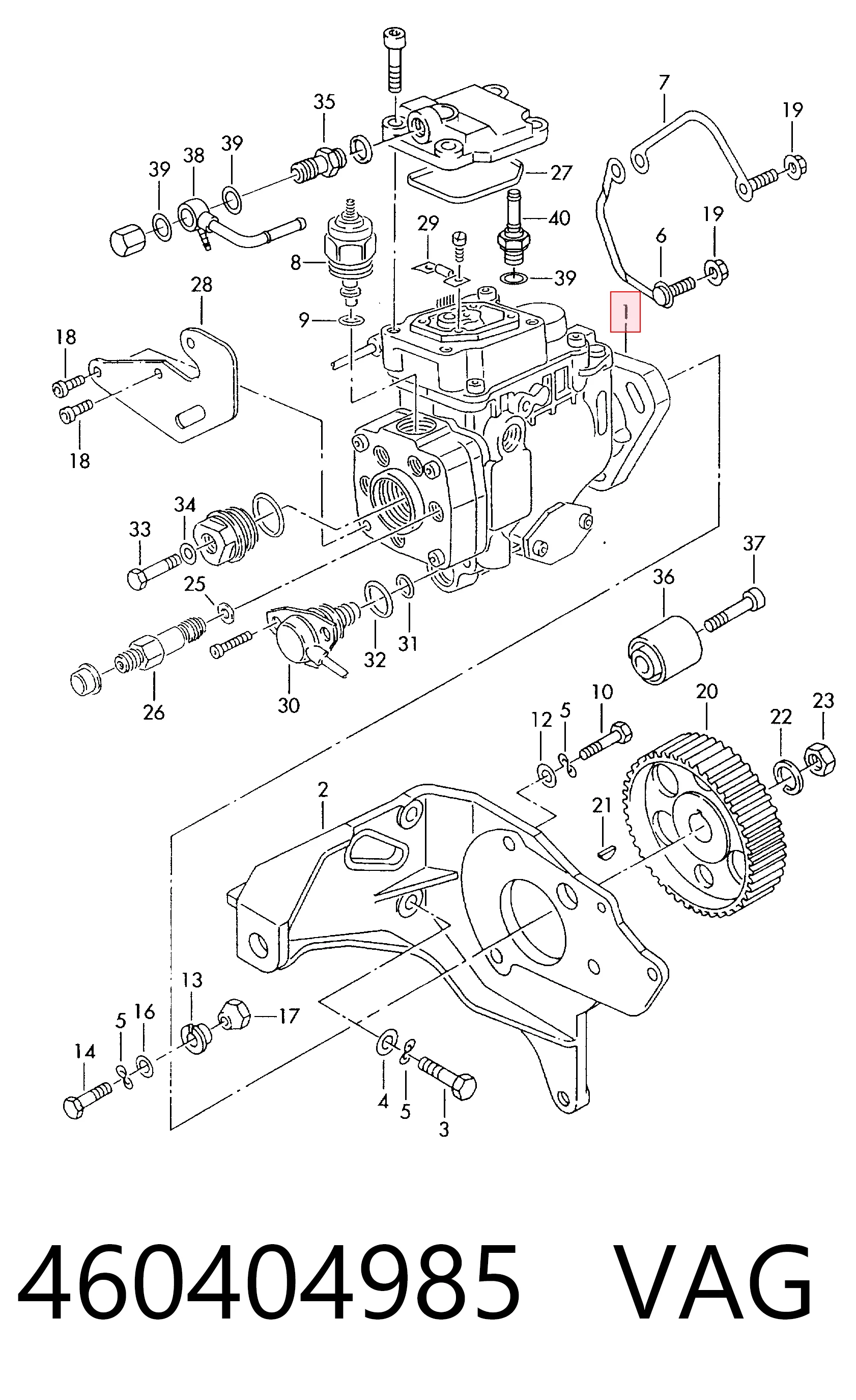 Насос топливный высокого давления (ТНВД) на Volkswagen Vento  1H2