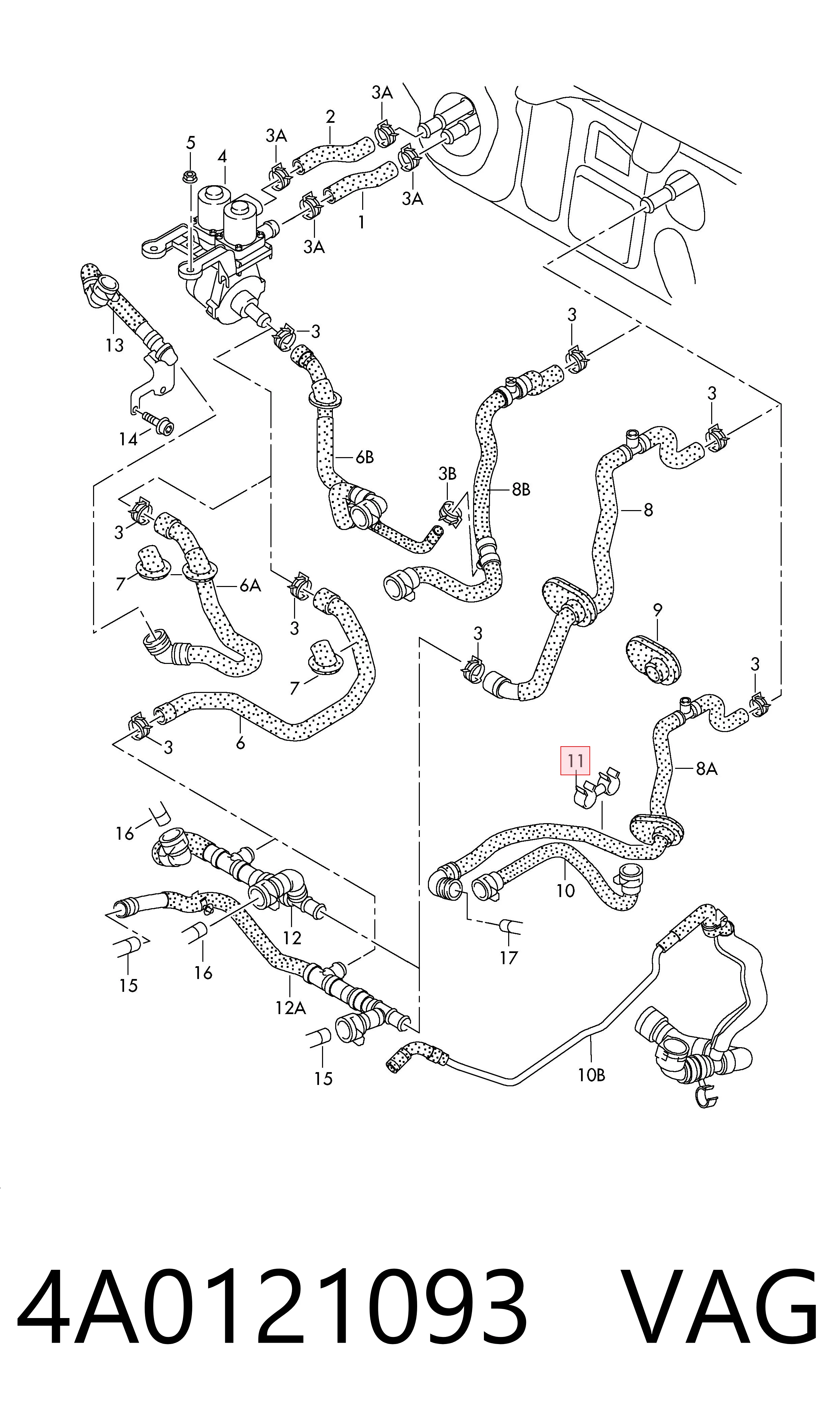  VAG 4A0121093 цена, от 2.26 USD