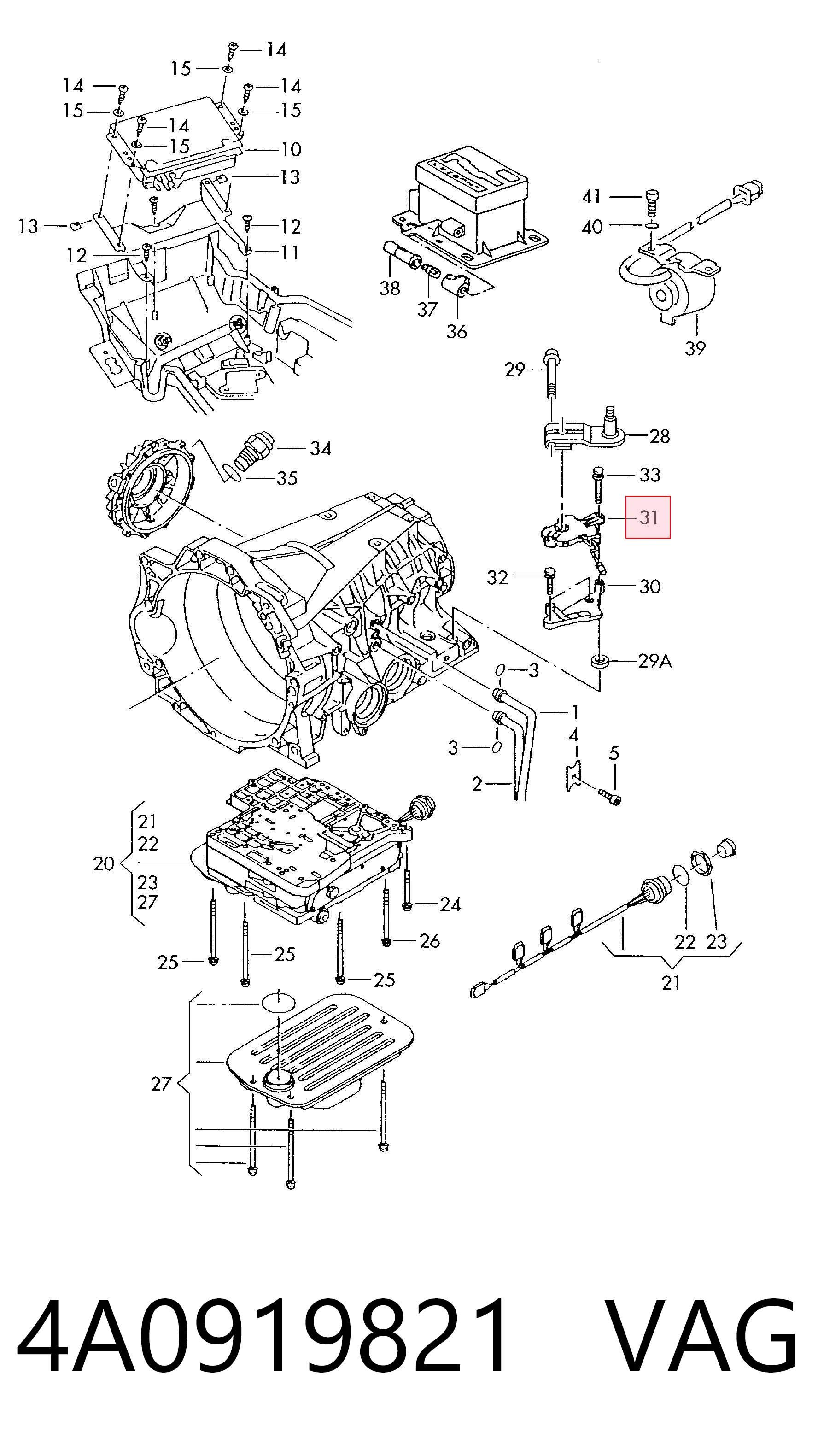 4A0919821 VAG Датчик режимов работы АКПП