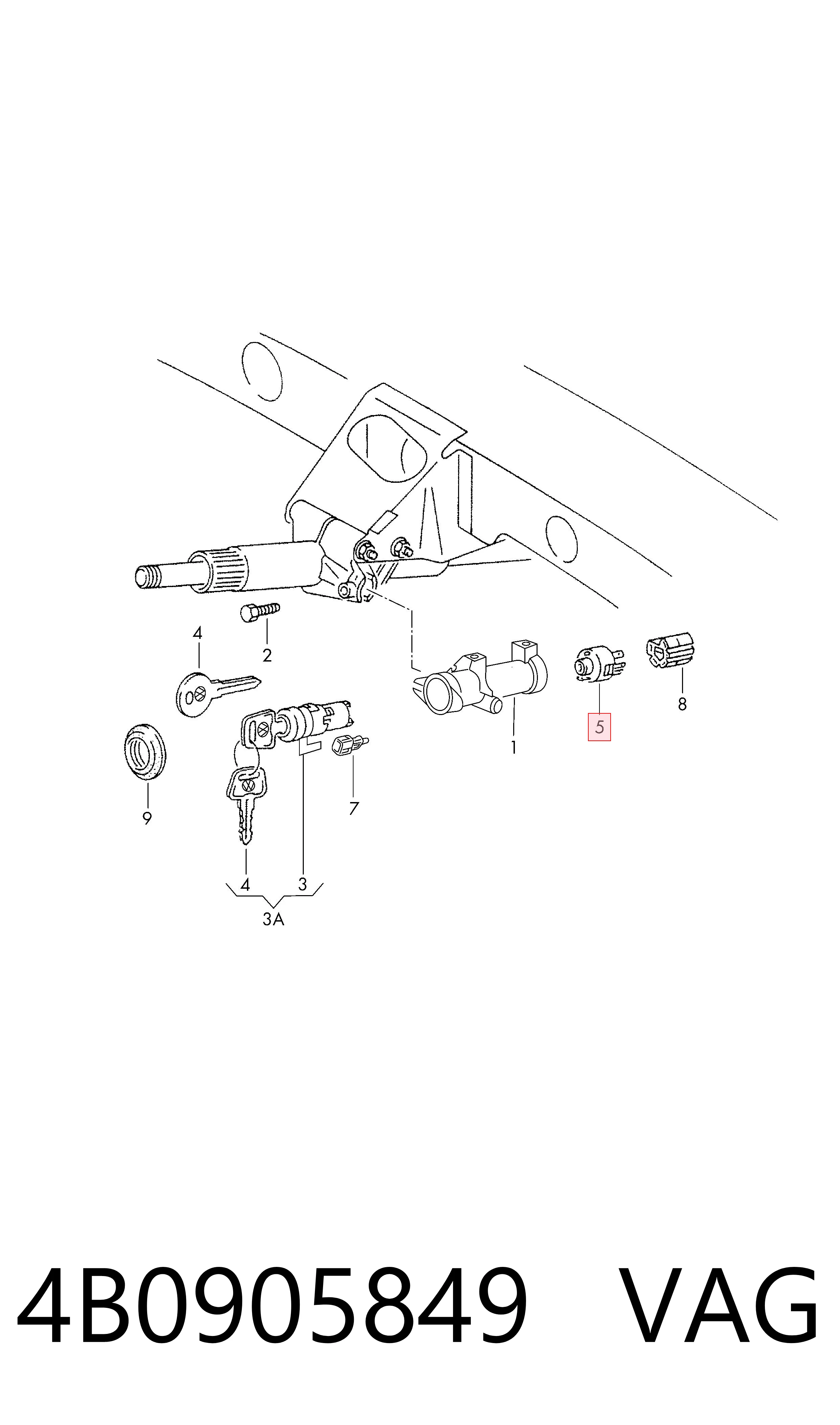 4B0905849 VAG Контакты замка зажигания