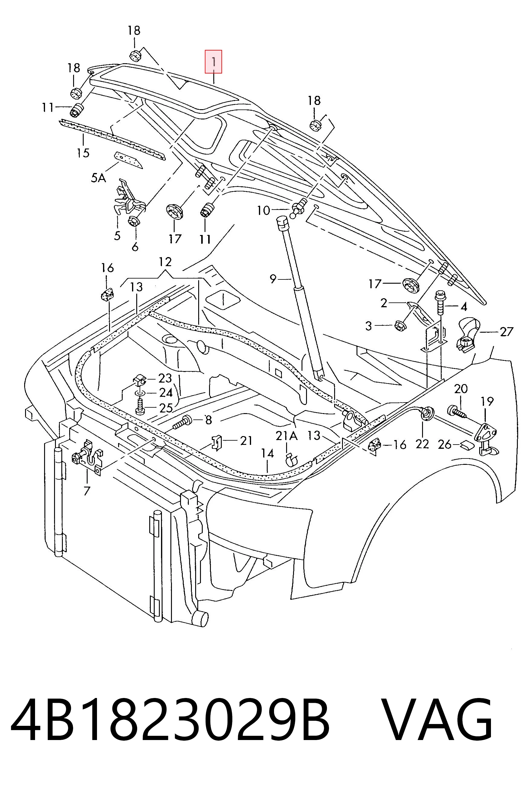 Капот Audi A6 C5 седан (4B2, 4B4) (1997 - 2005) цена, от 63.35 USD