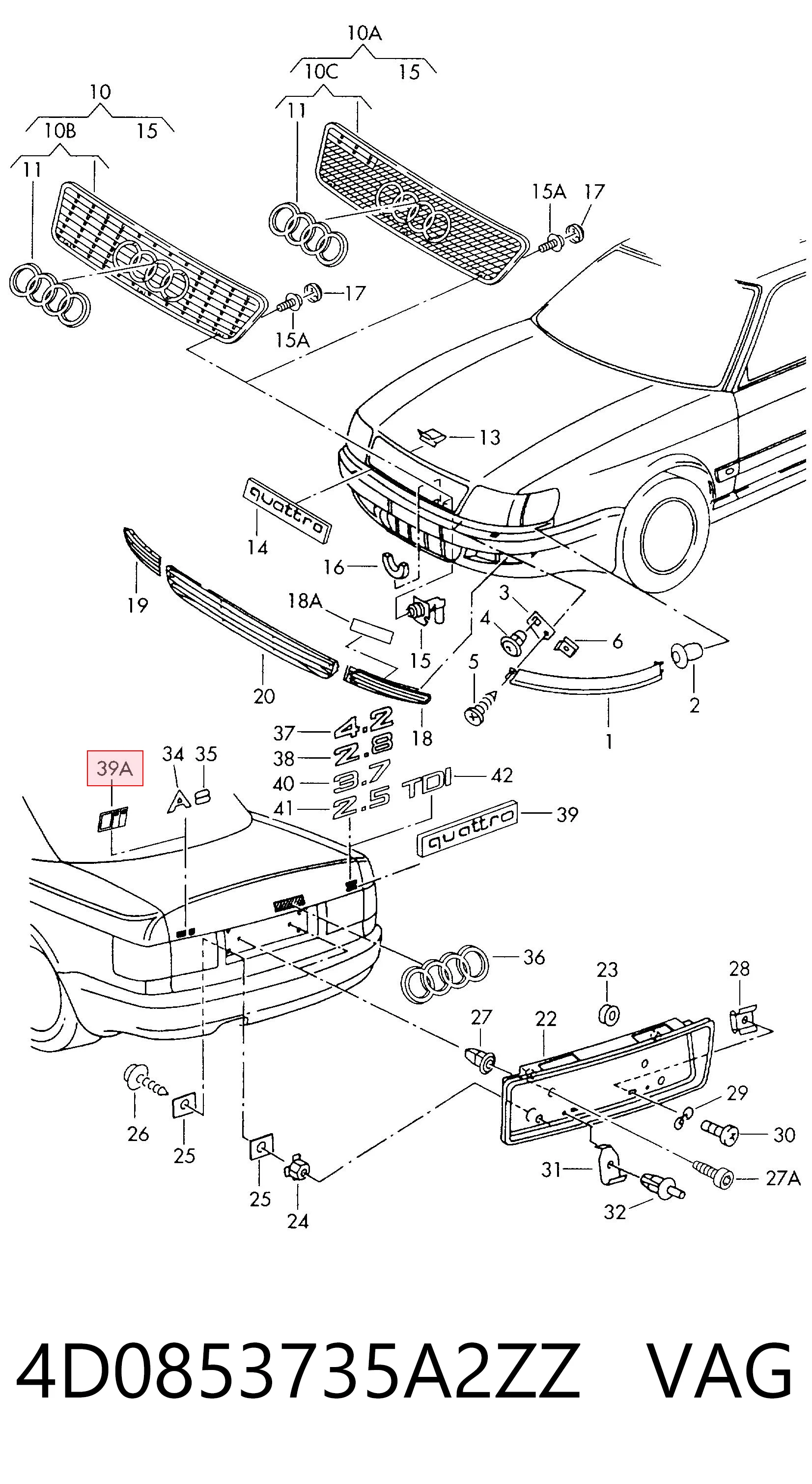  VAG 4D0853735A2ZZ цена, от 77.15 USD
