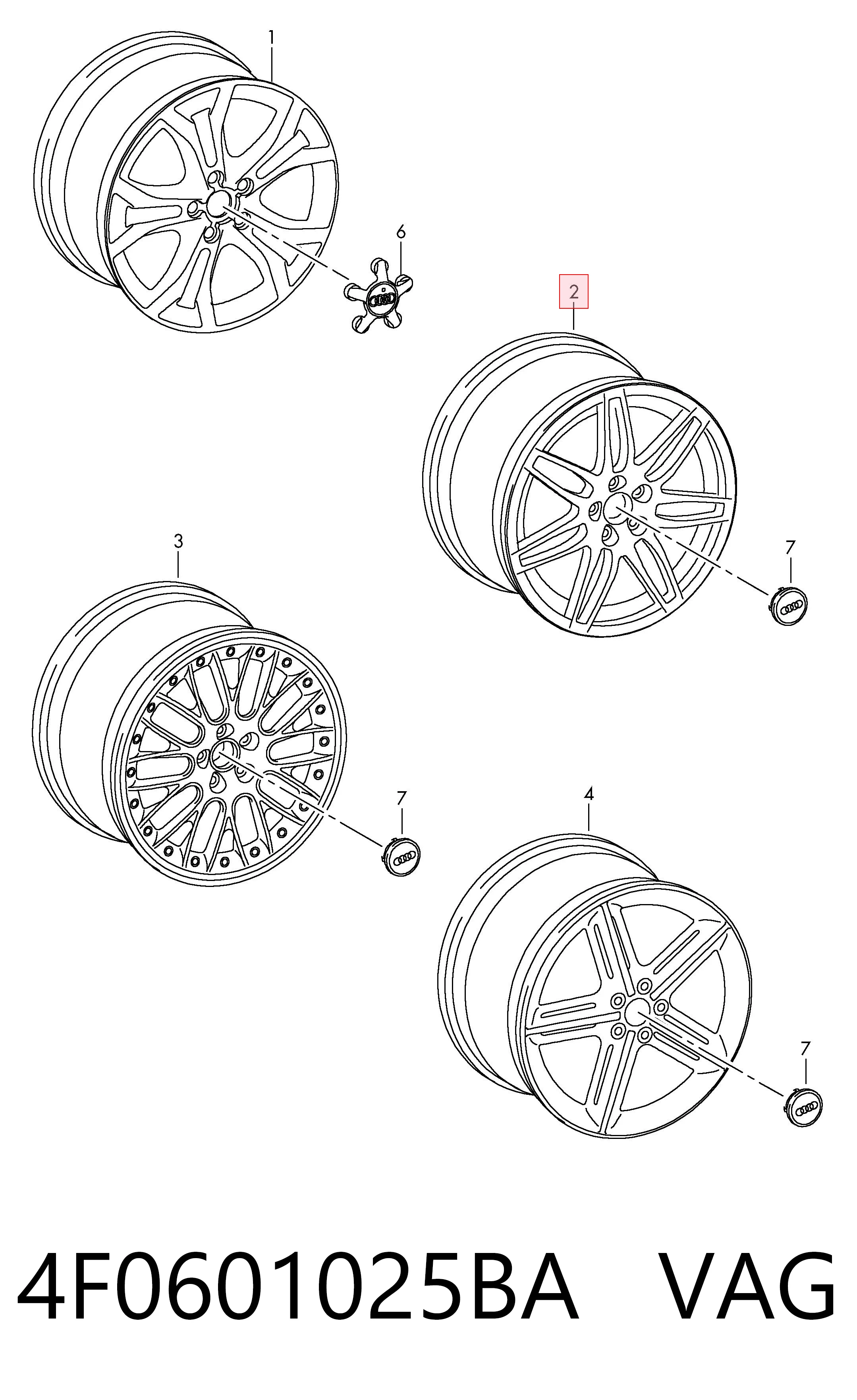 4F0601025BA VAG Оригинальные диски