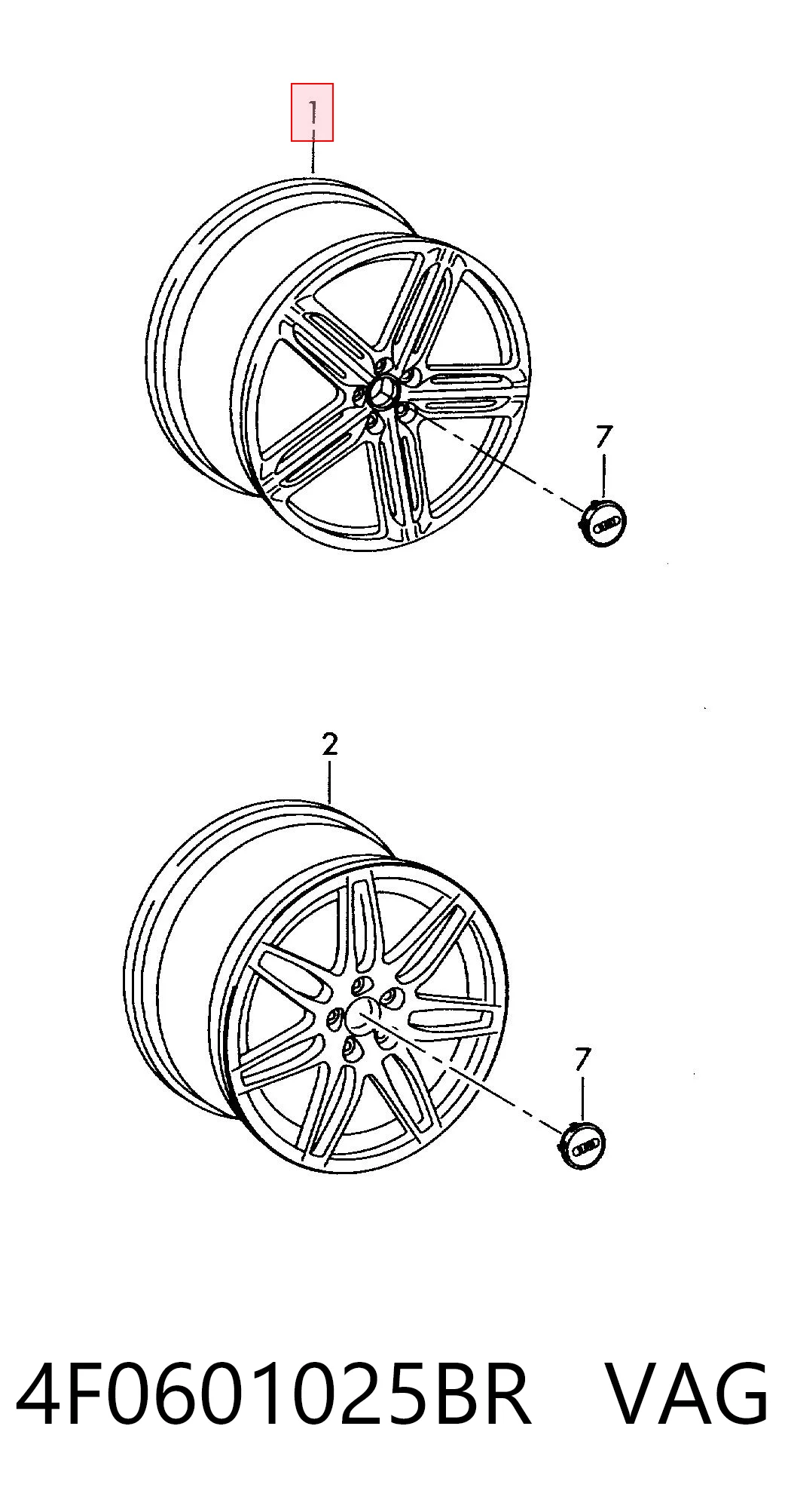 4F0601025BR VAG Оригинальные диски