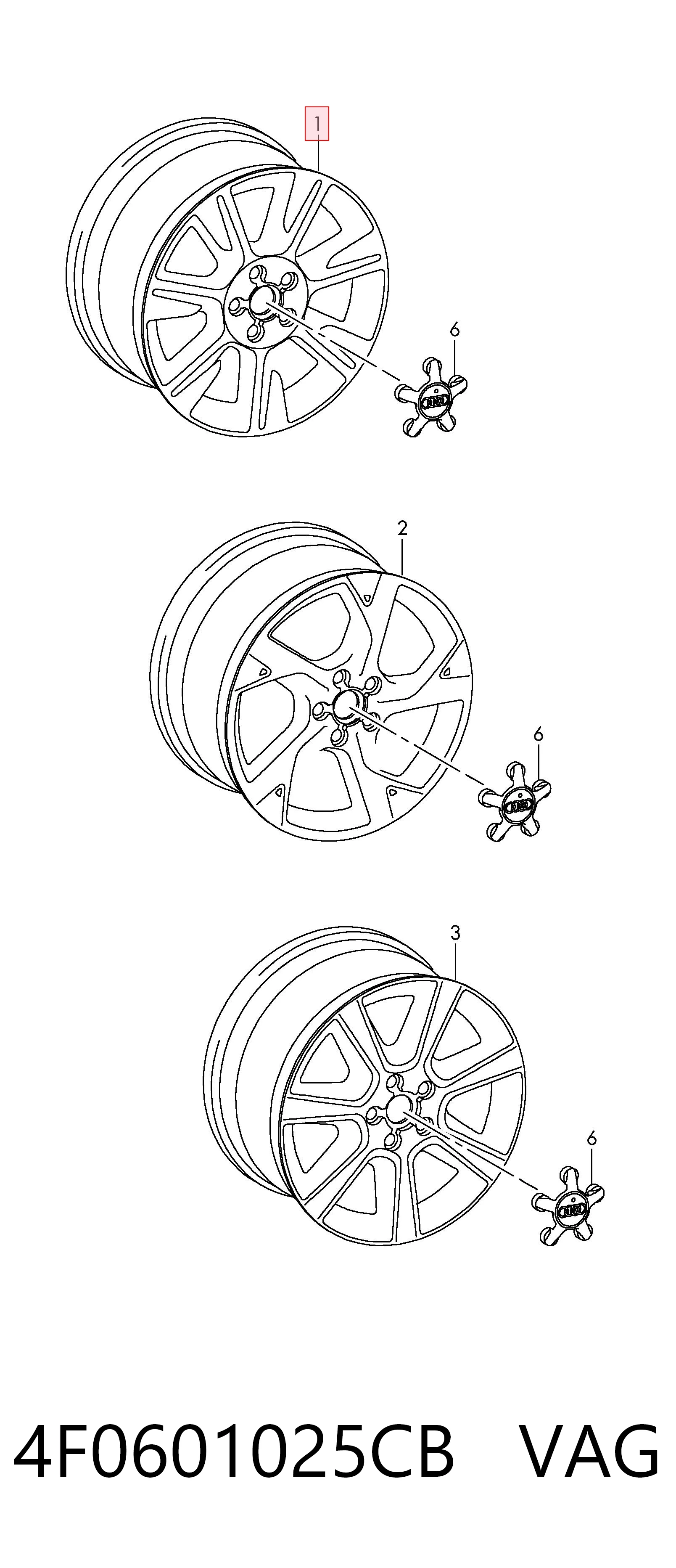 4F0601025CB VAG Оригинальные диски