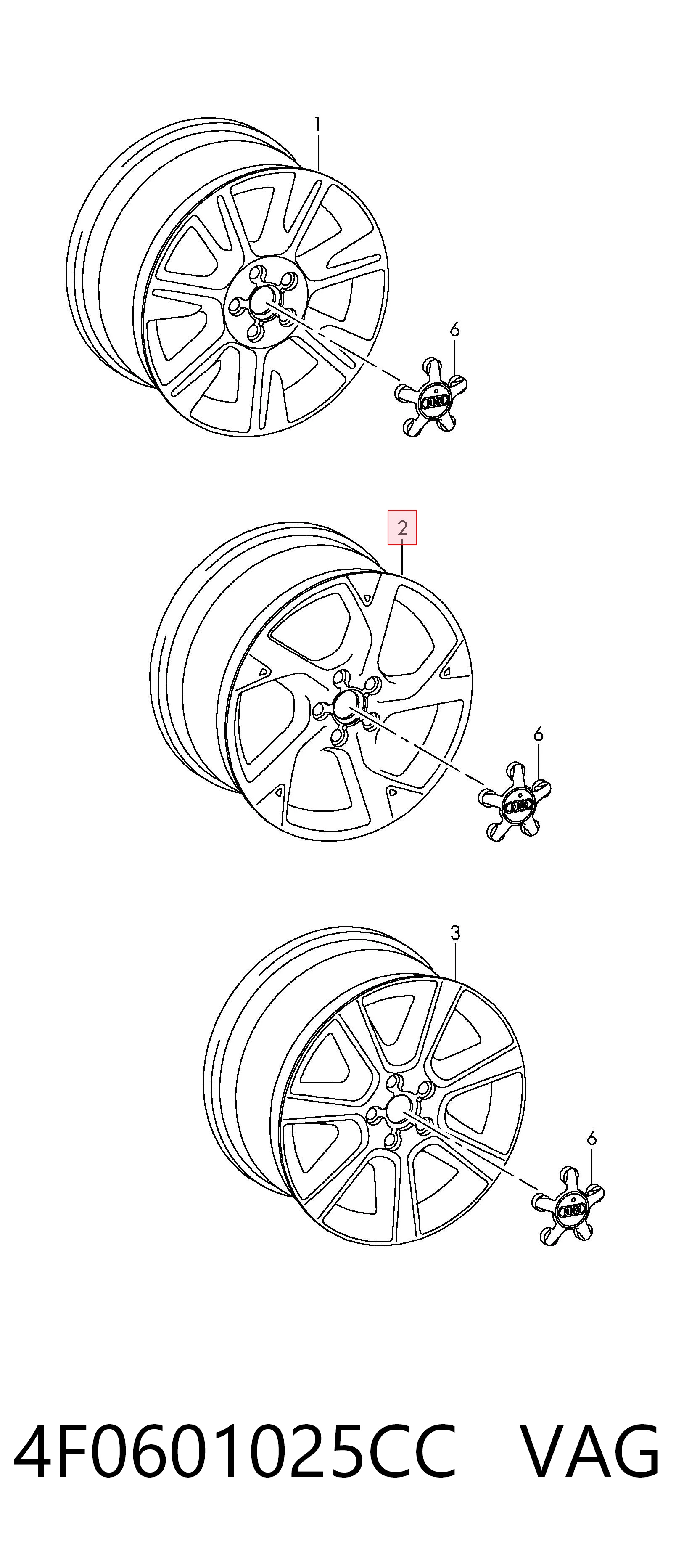 4F0601025CC VAG Оригинальные диски