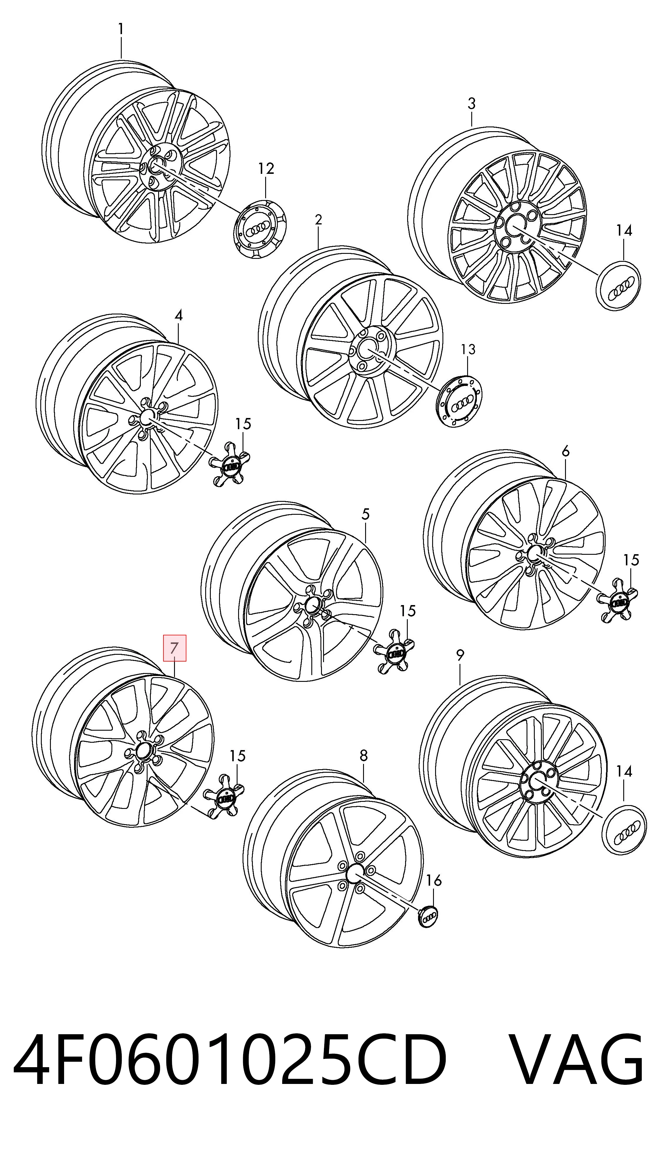 4F0601025CD VAG Оригинальные диски