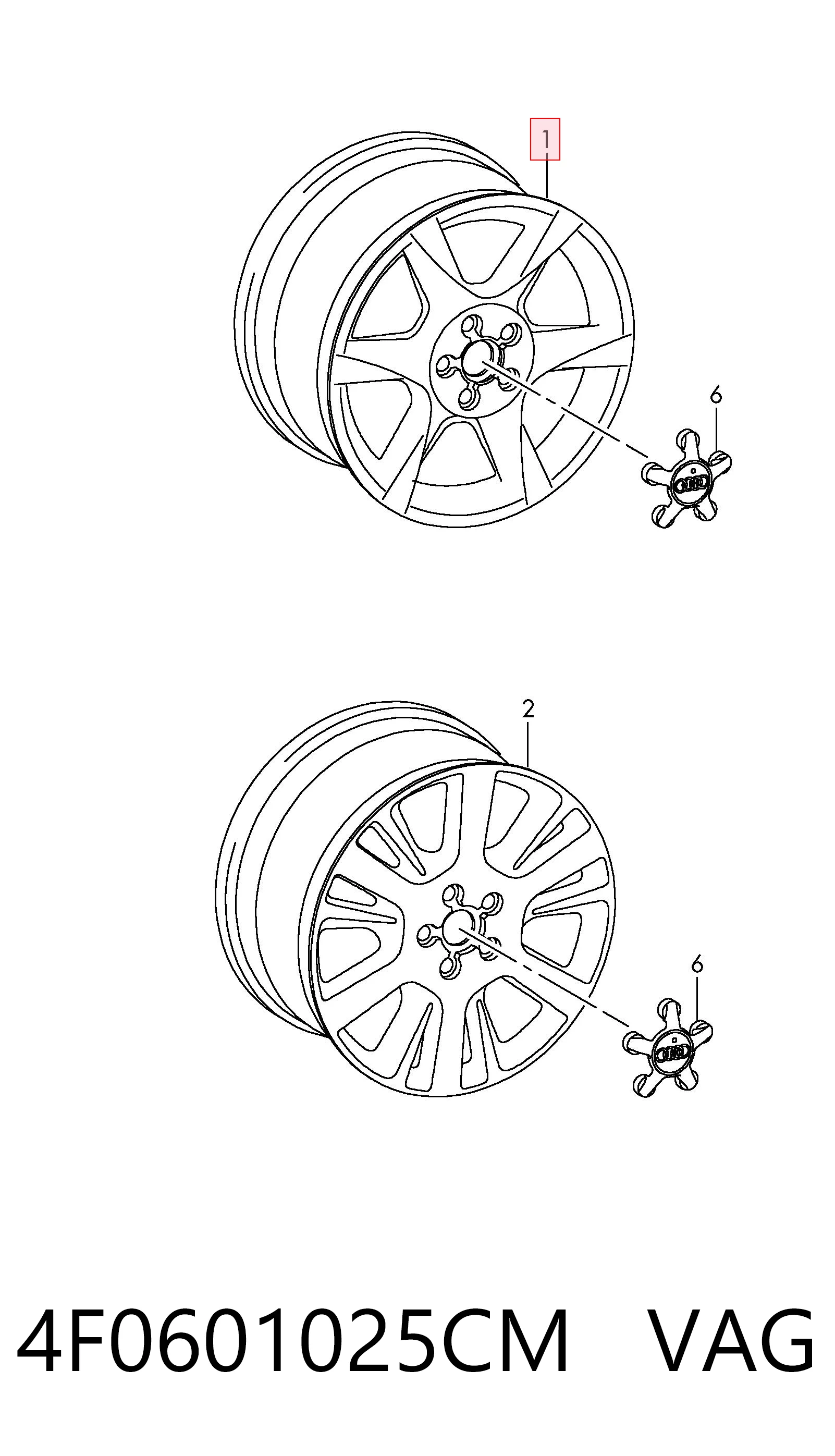 4F0601025CM VAG Оригинальные диски
