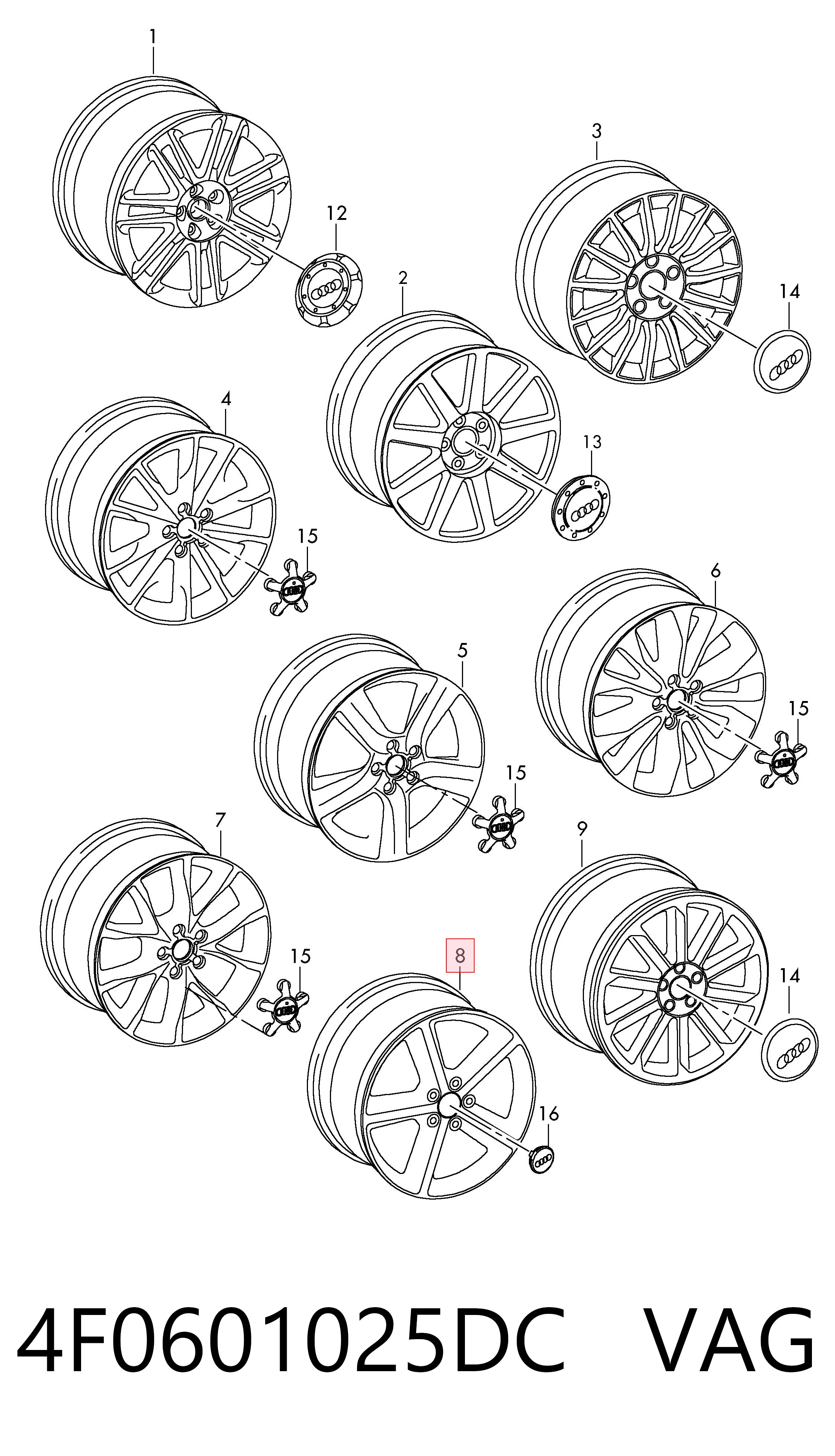 4F0601025DC VAG Оригинальные диски