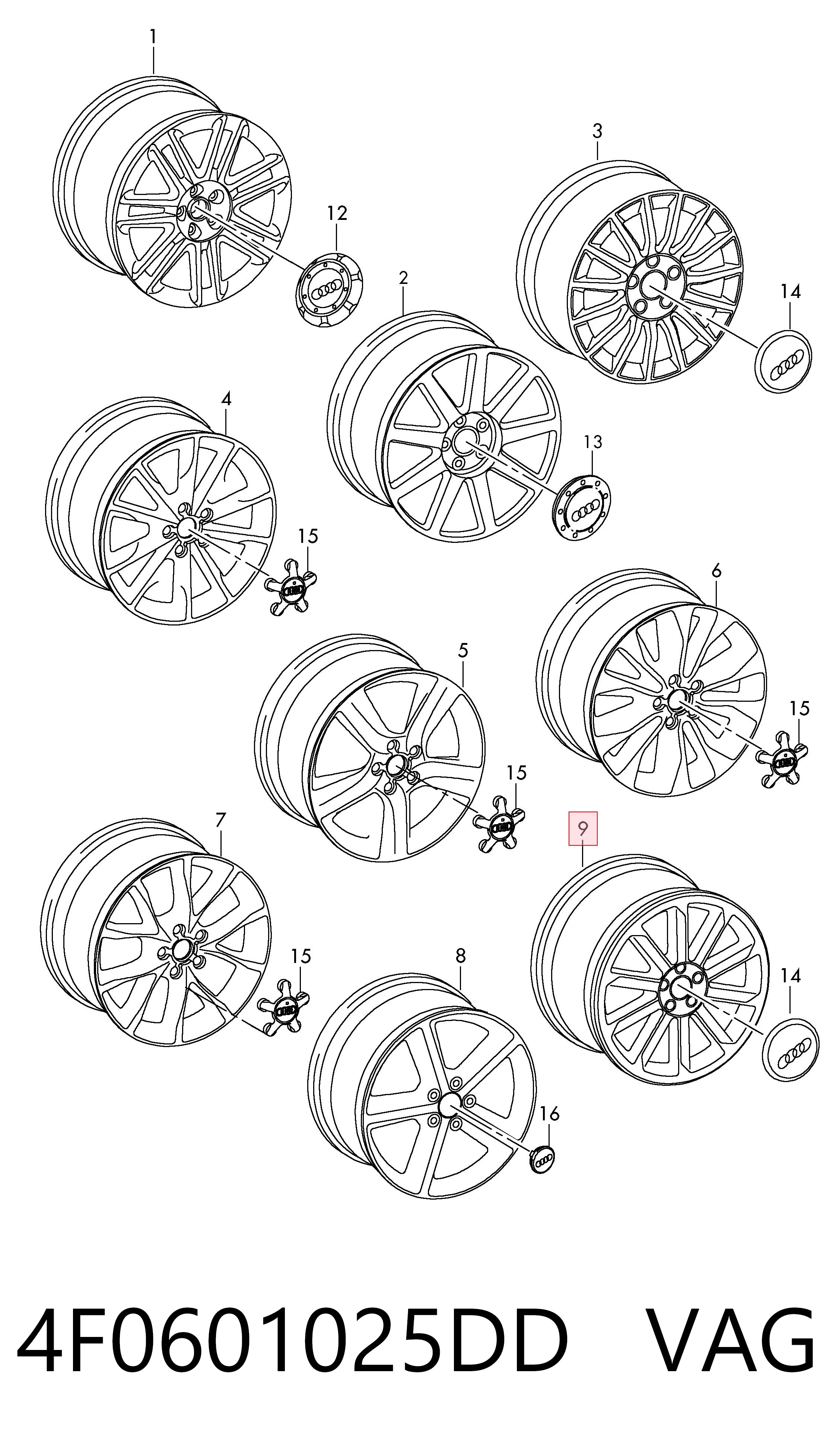 4F0601025DD VAG Оригинальные диски