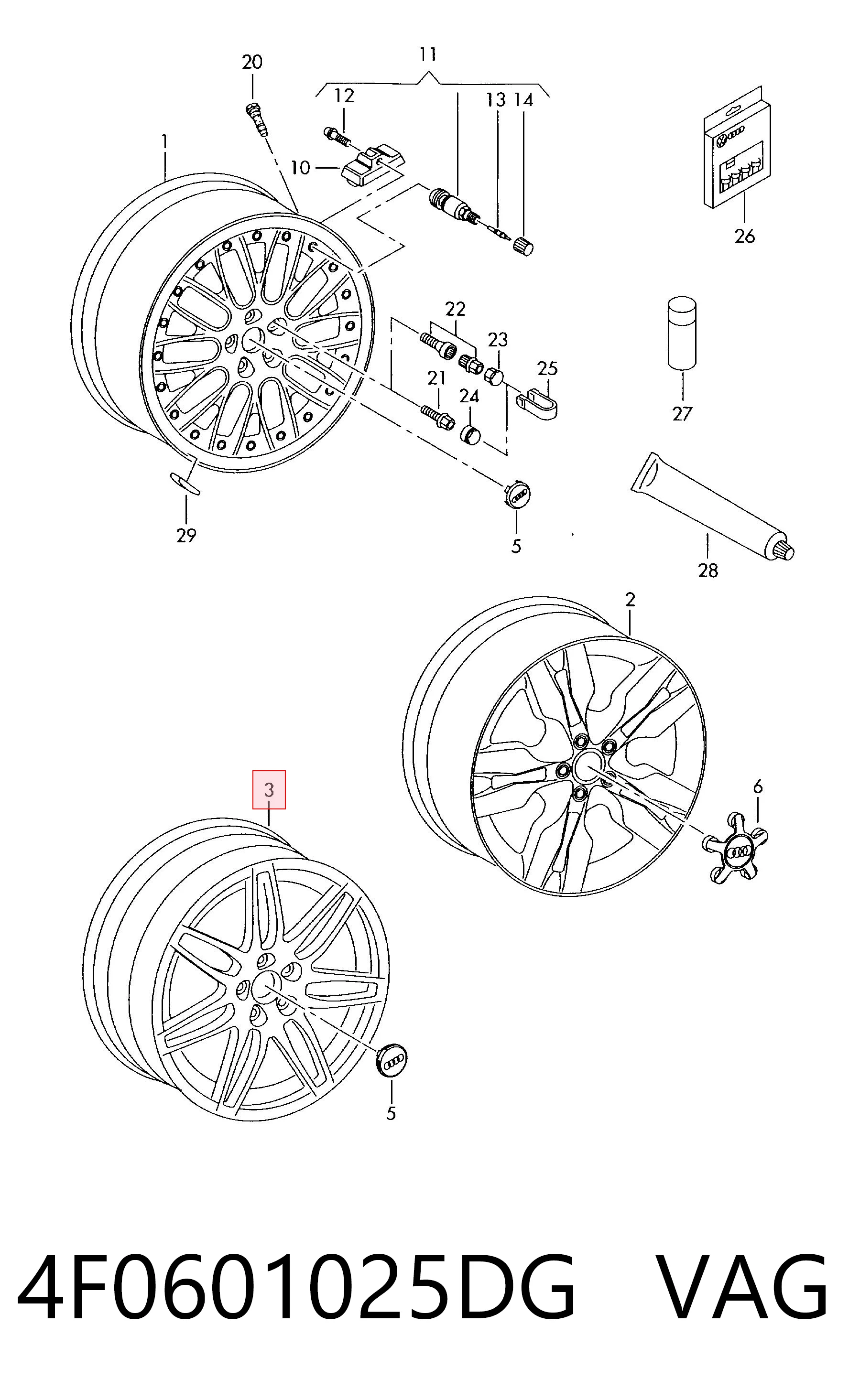 4F0601025DG VAG Оригинальные диски