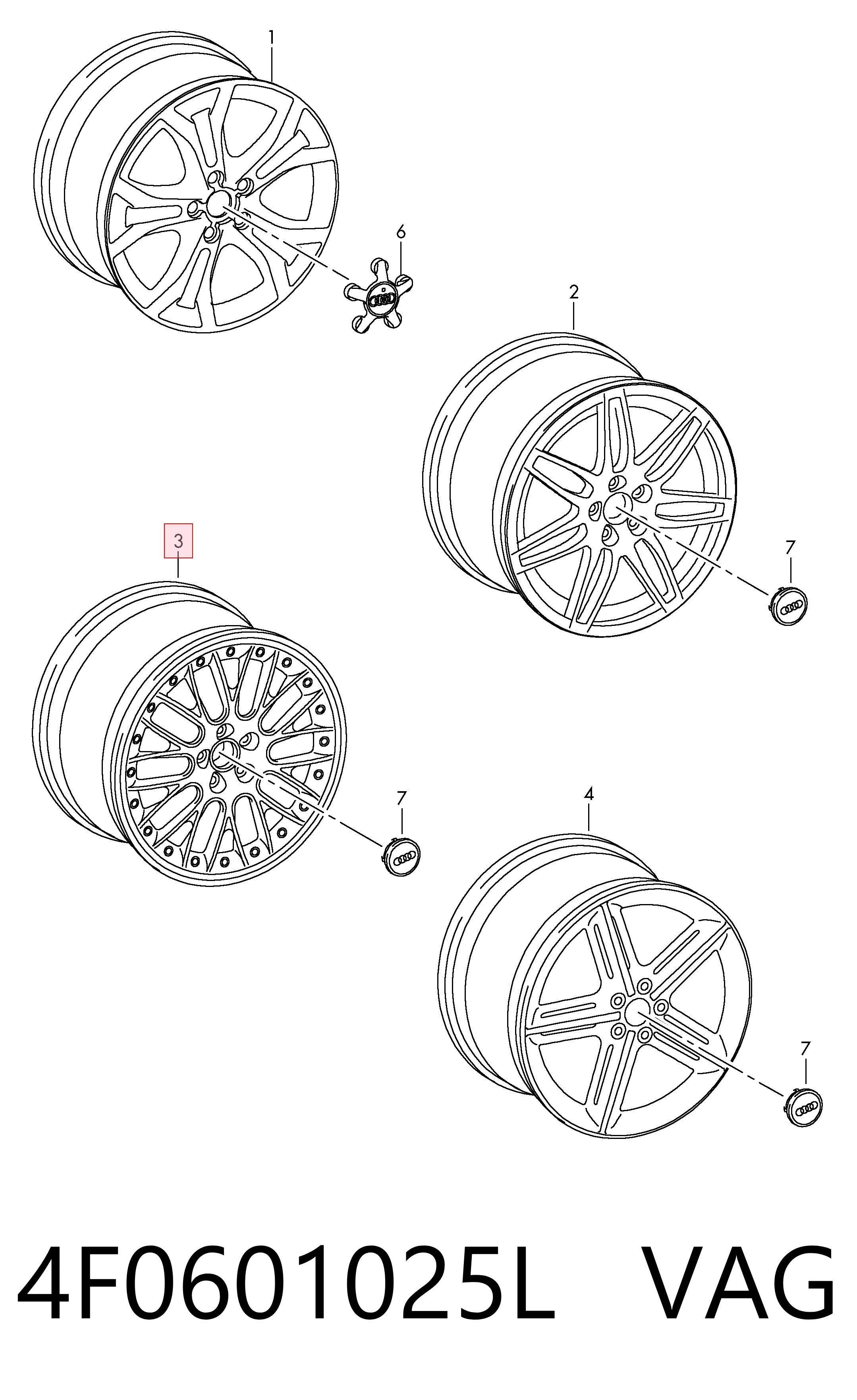 4F0601025L VAG Оригинальные диски