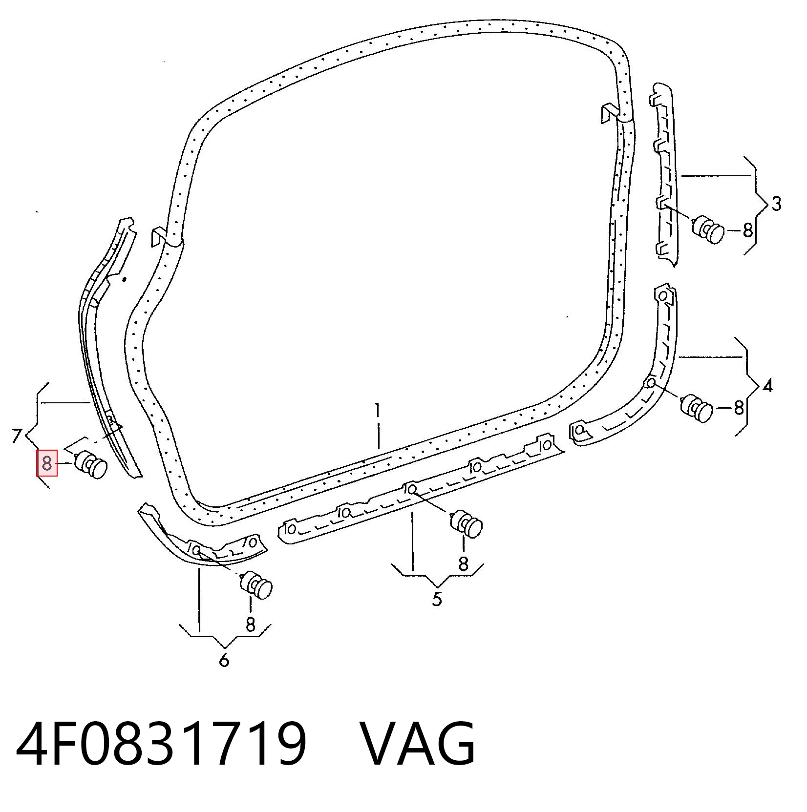  VAG 4F0831719 цена, от 0.47 USD