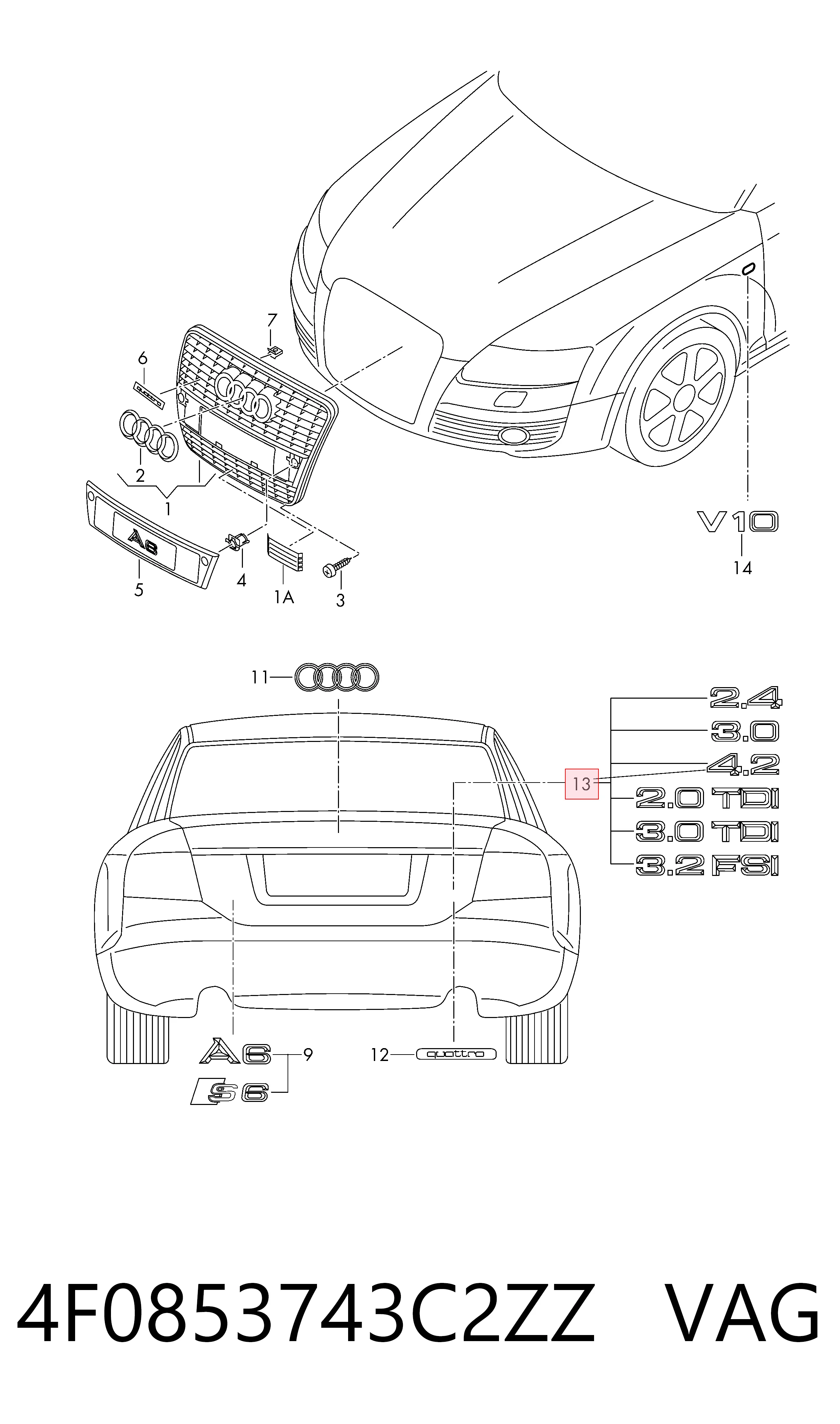 4F0853743C2ZZ VAG 