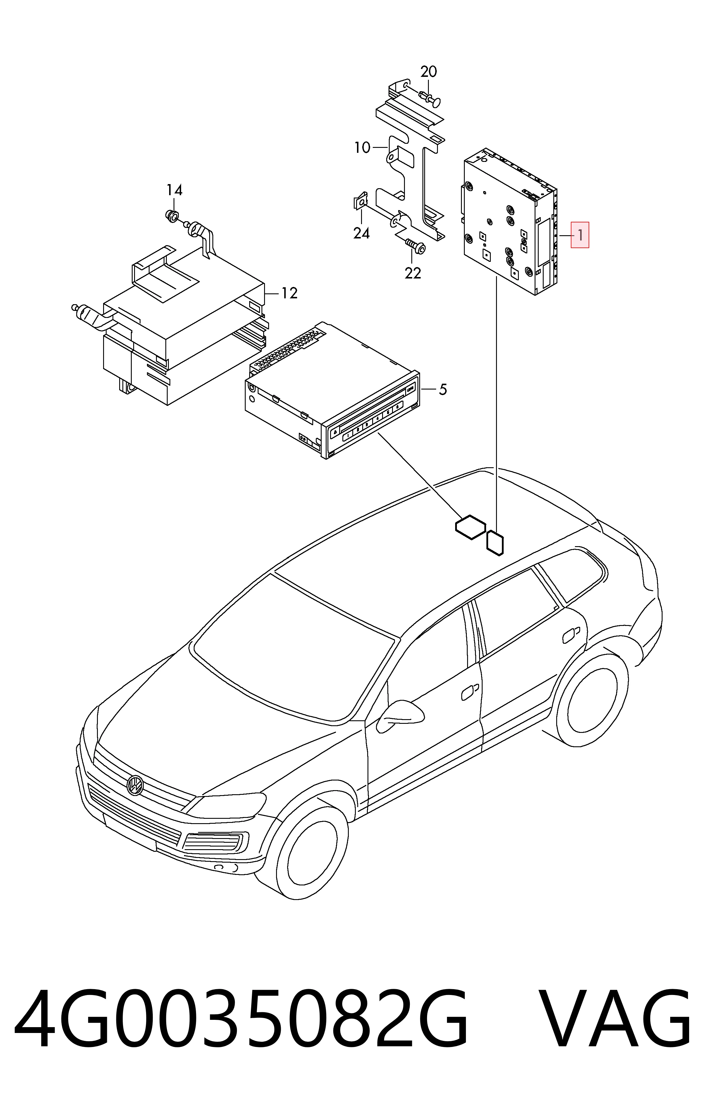 Радиоприемник на Audi Q5  8RB
