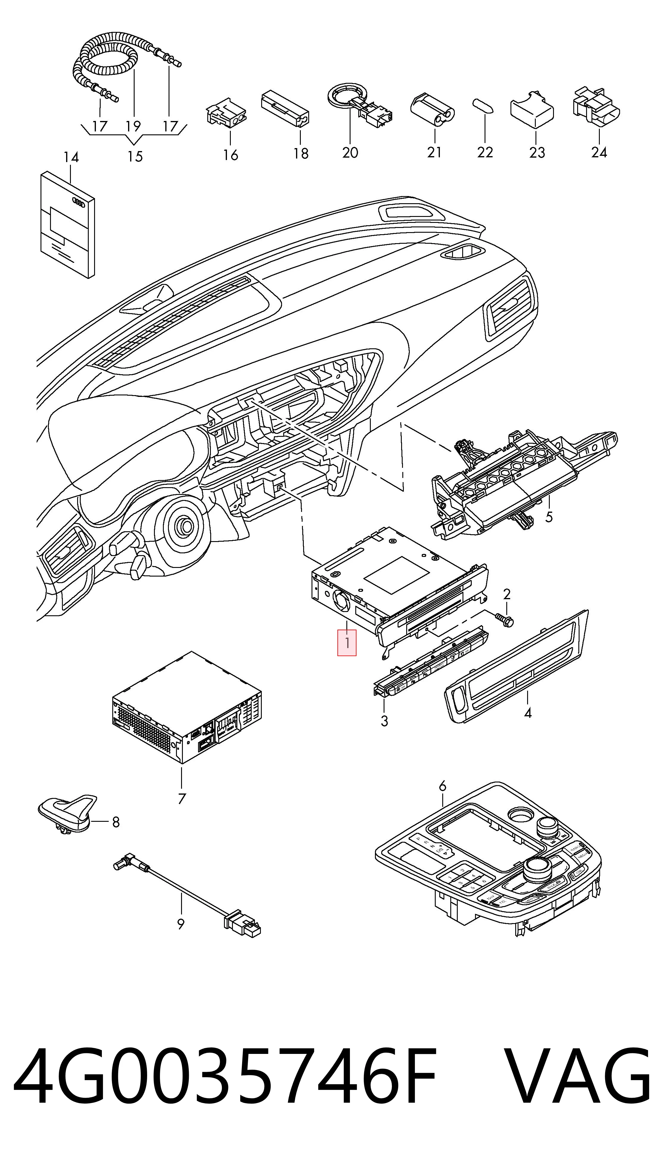 4G0035746F VAG Радиоприемник