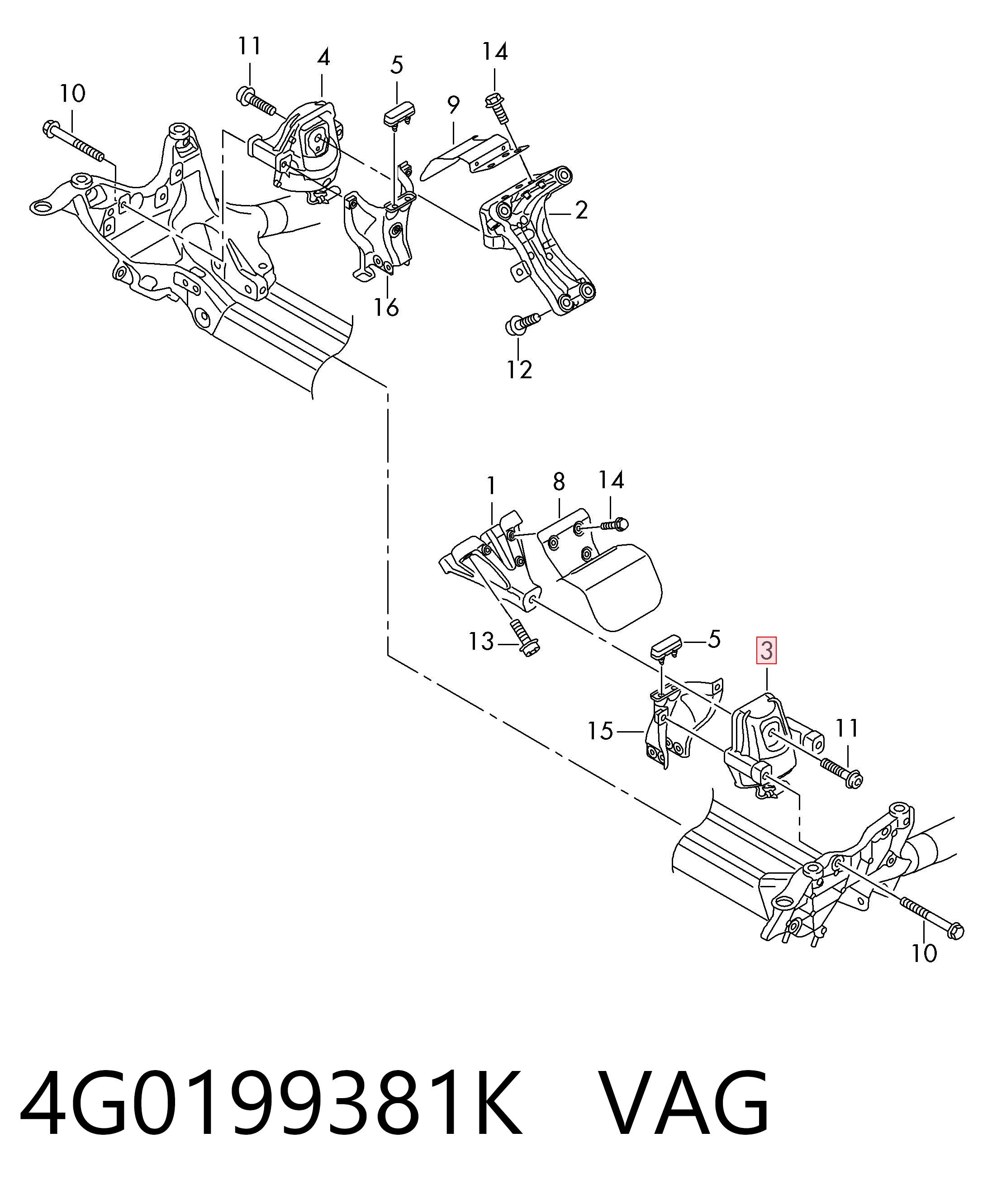 Левая опора двигателя AND 30199071