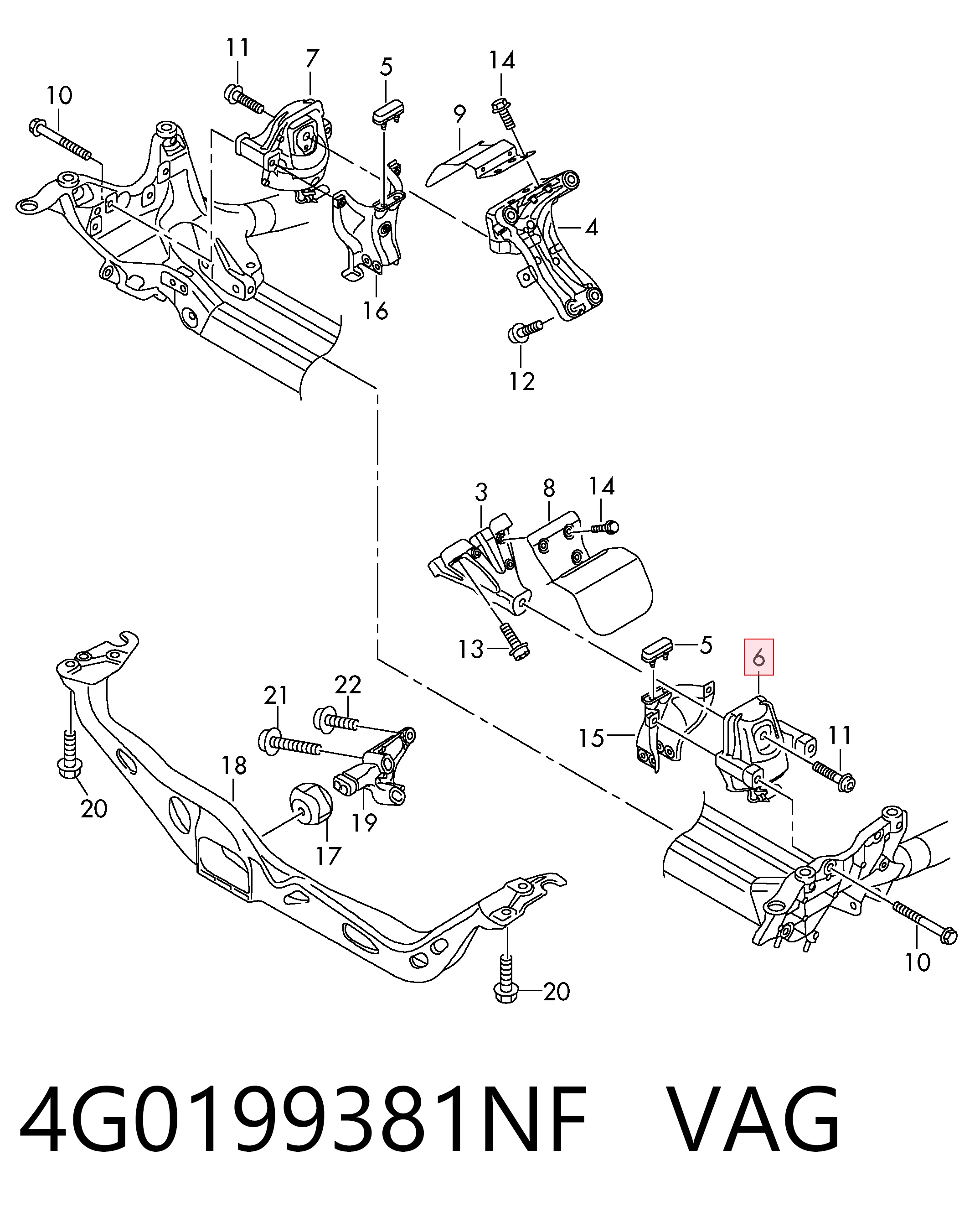 Левая подушка двигателя 05147131AB Chrysler